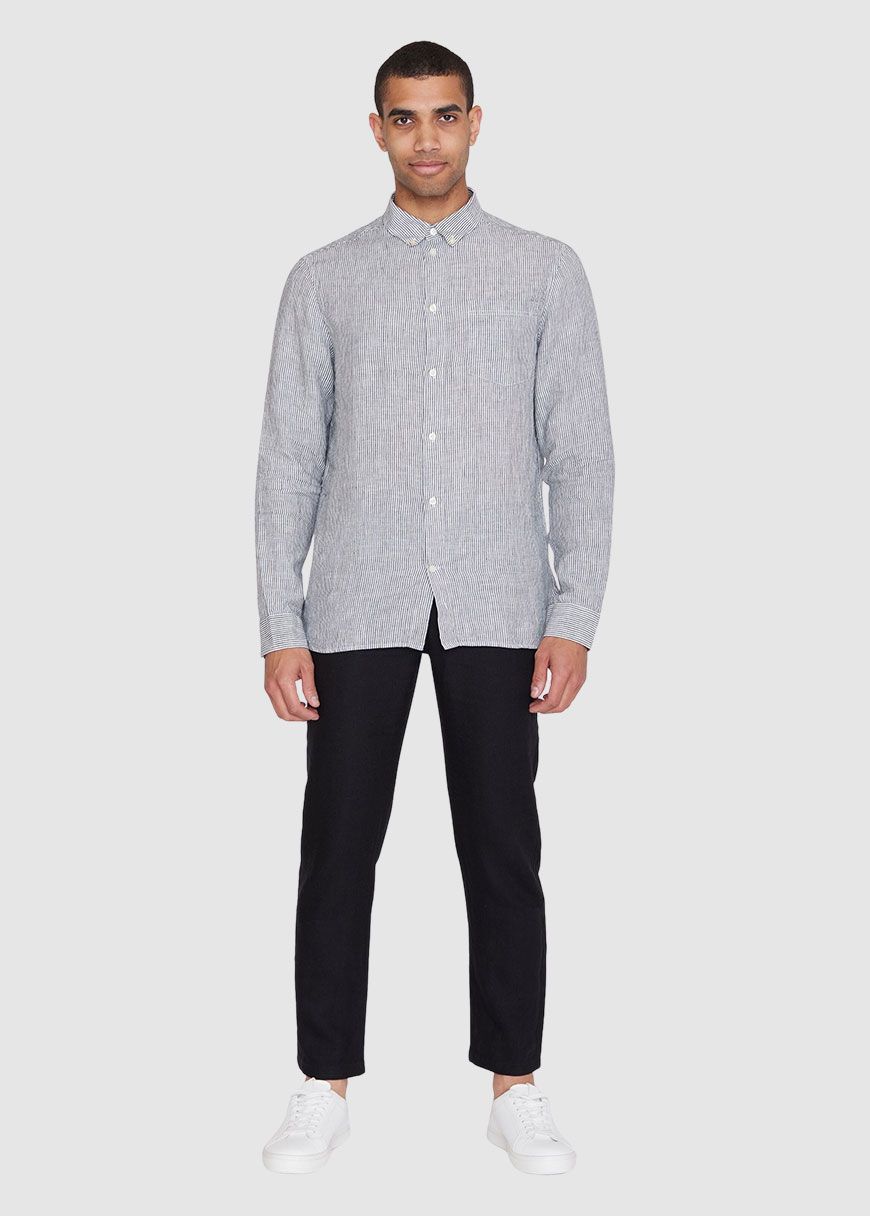 Regular Striped Linen Shirt Regular Striped Linen Shirt