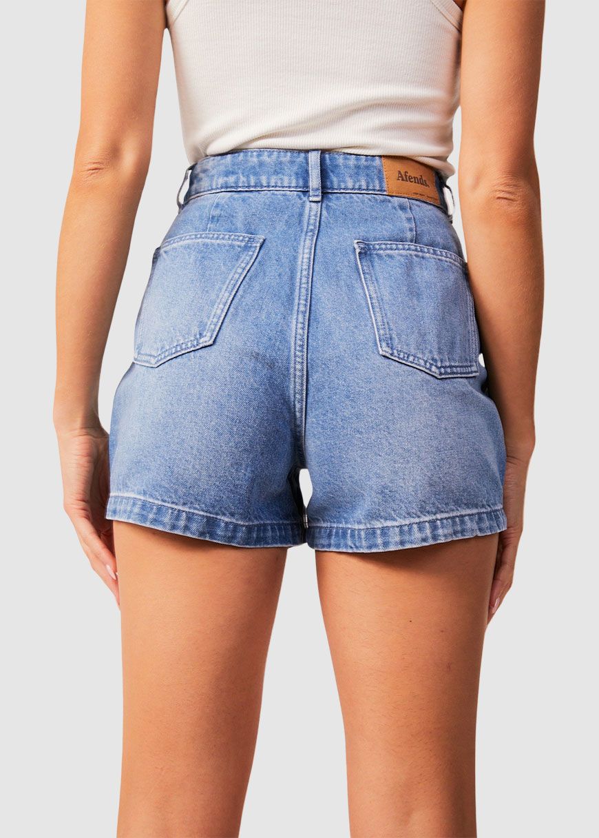 Seventy Three's Hemp Denim High Waisted Shorts Seventy Three's Hemp Denim High Waisted Shorts