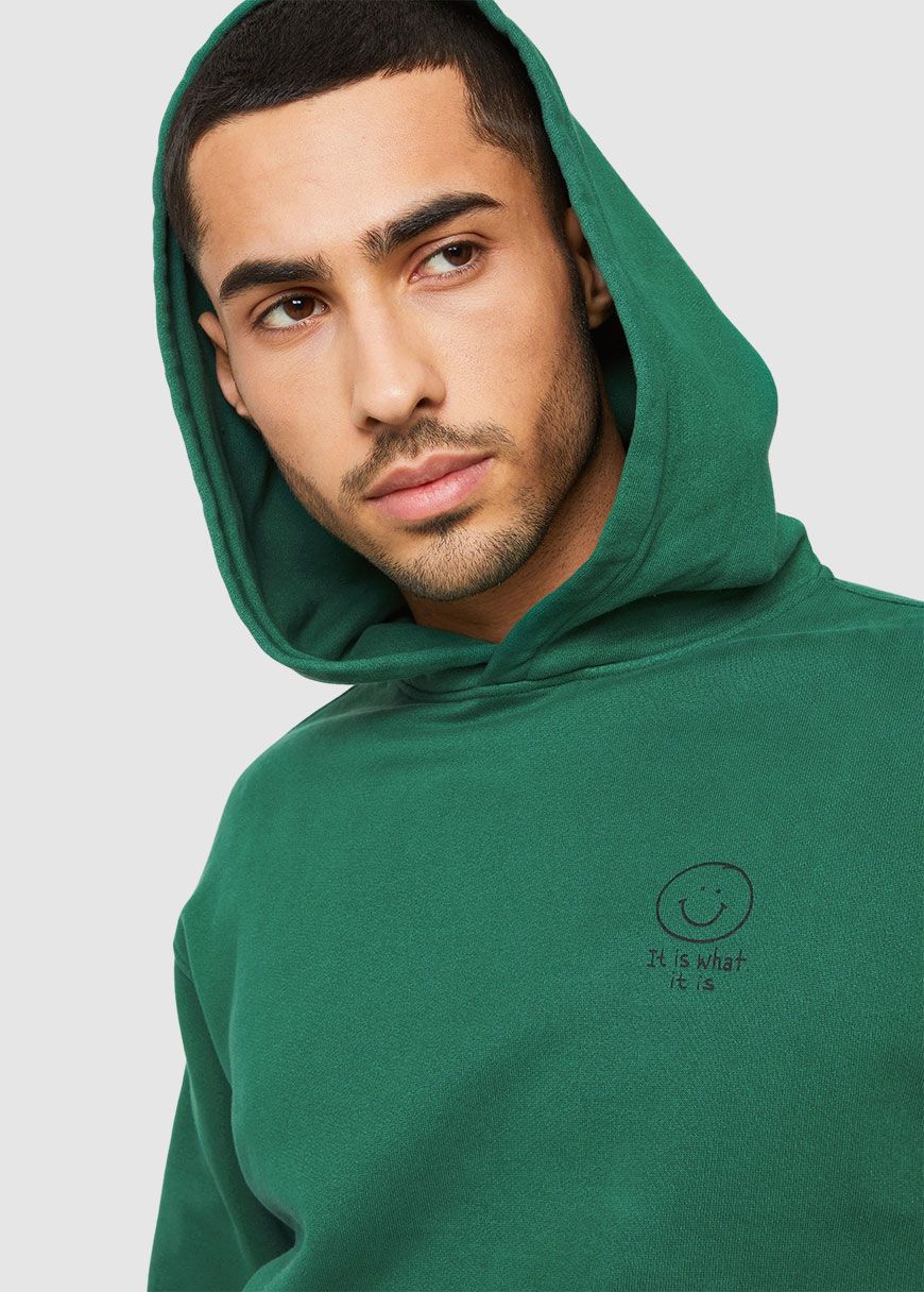 Hoodie Olive Smiley Hoodie Olive Smiley