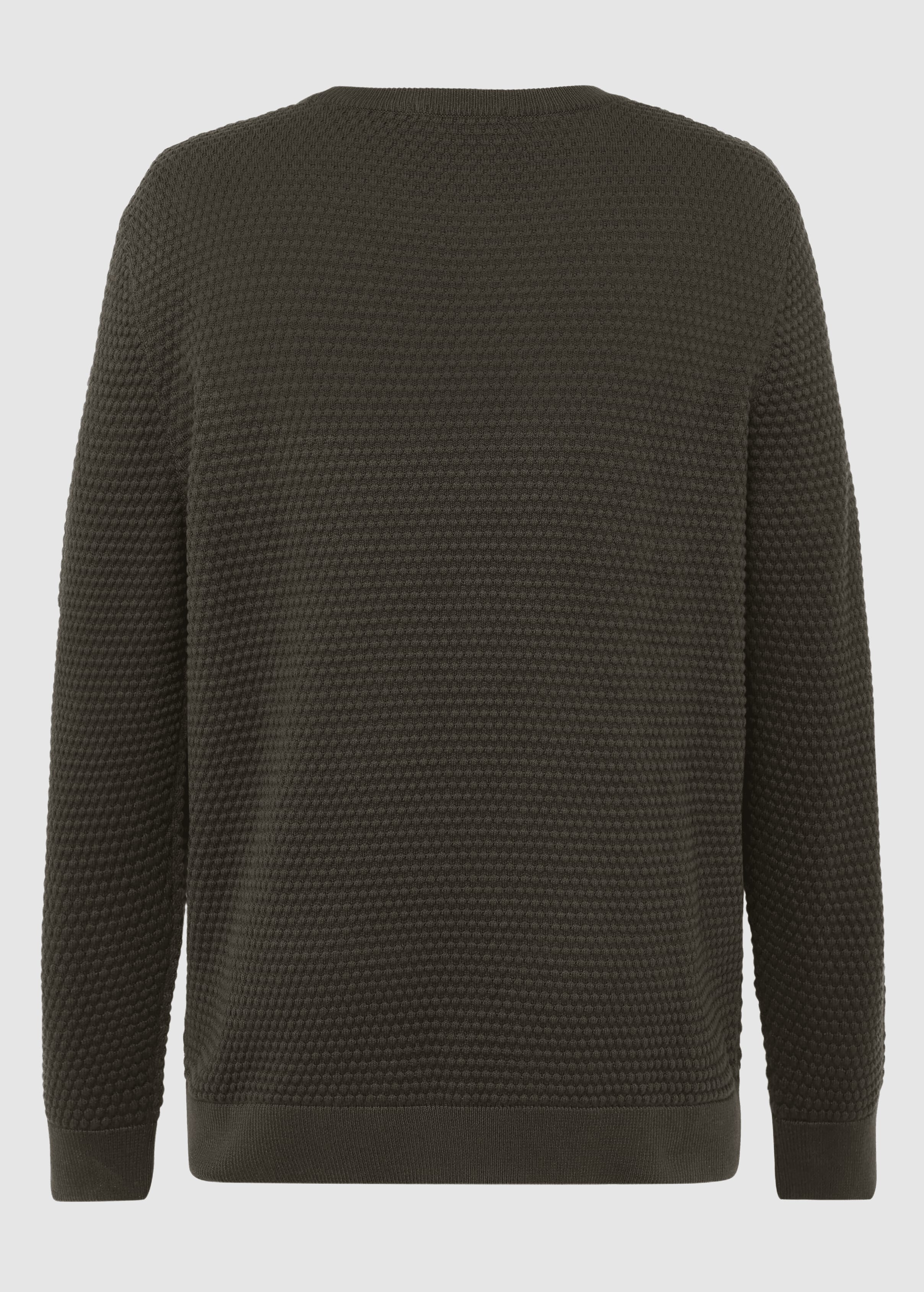 knowledge-cotton-apparel-bubble-knit-crew-neck-forrest-night-2.jpeg Bubble Knit Crew Neck Forrest Night