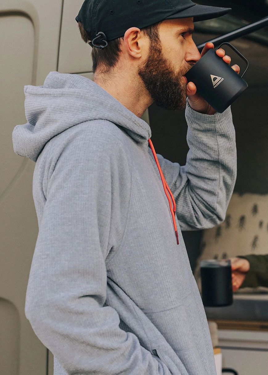 Point Recycled Grid Polar Fleece Hoodie