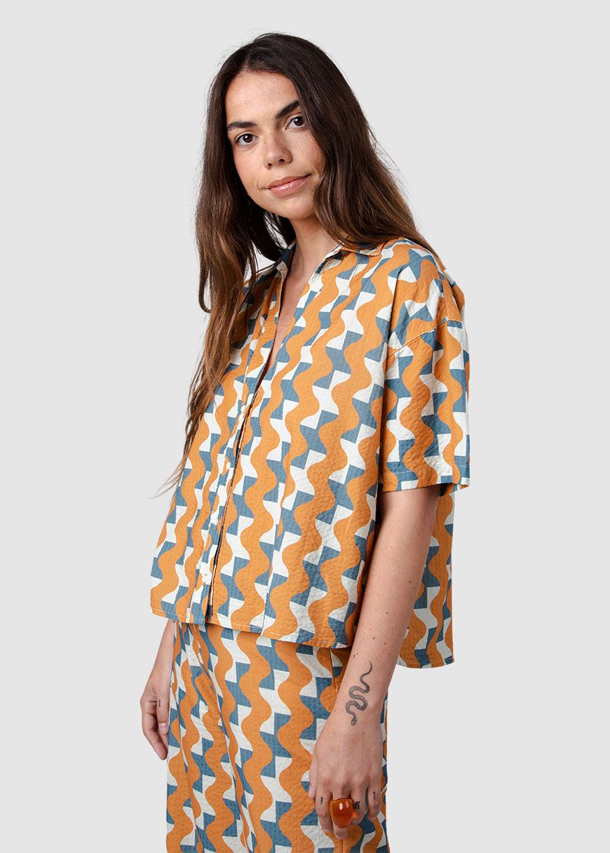 Big Tiles Oversize Cropped Blouse Big Tiles Oversize Cropped Blouse