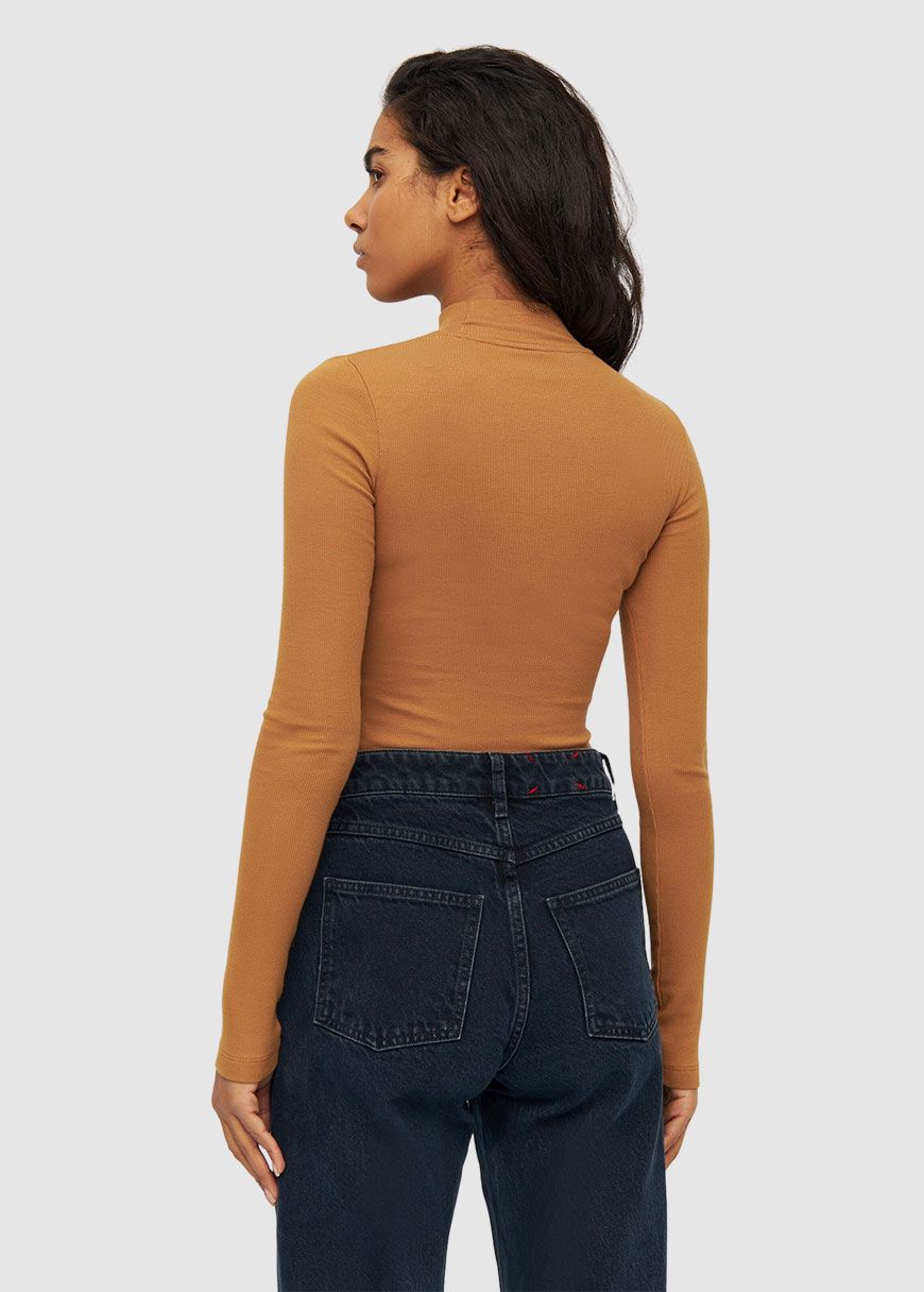 Rib High Neck Long Sleeve Rib High Neck Long Sleeve