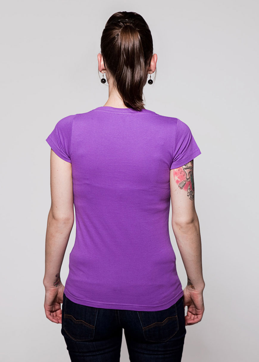 T-Shirt Rundausschnitt Lila T-Shirt Rundausschnitt Lila