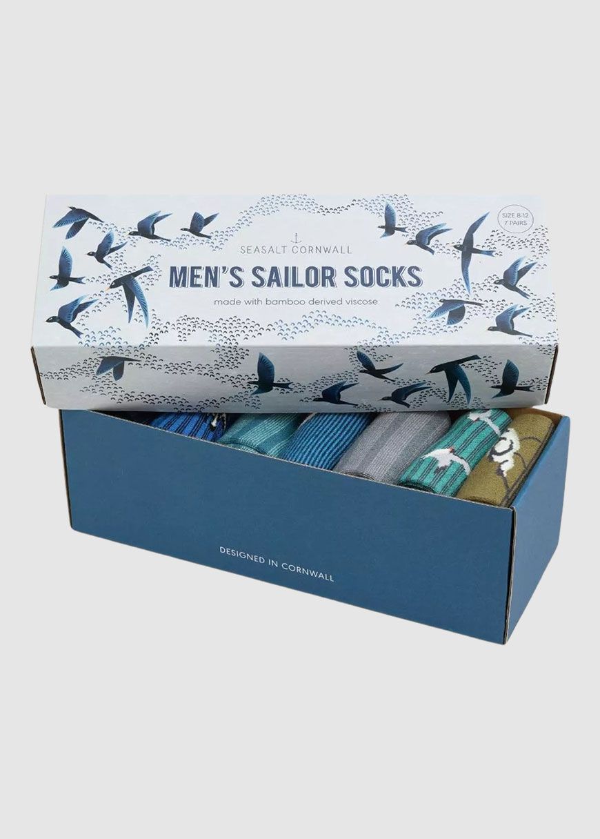 Men's Sailor Socks Box of 7 Creatures