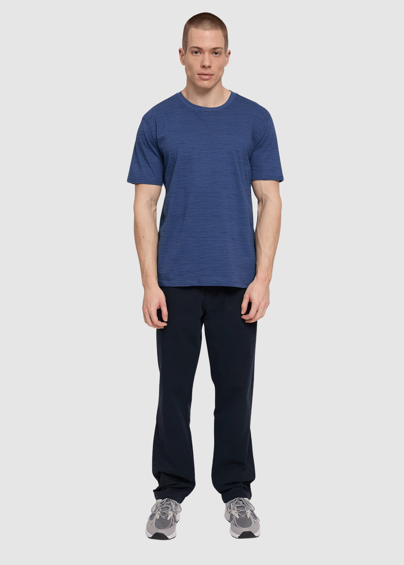 Wobbly Striped T-Shirt Blue Indigo/blue Night