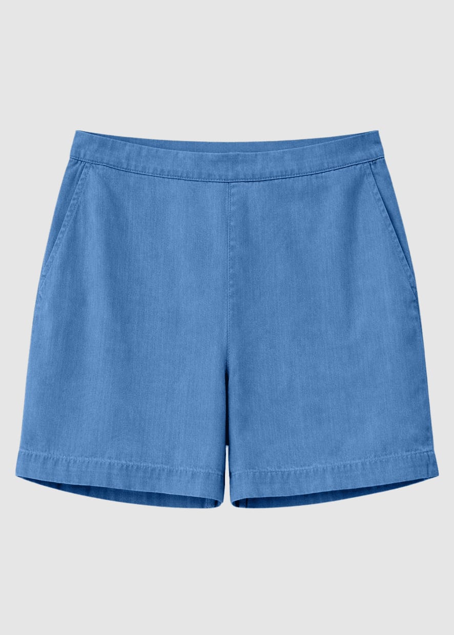 Tencel Shorts Dark Blue Wash Tencel Shorts Dark Blue Wash