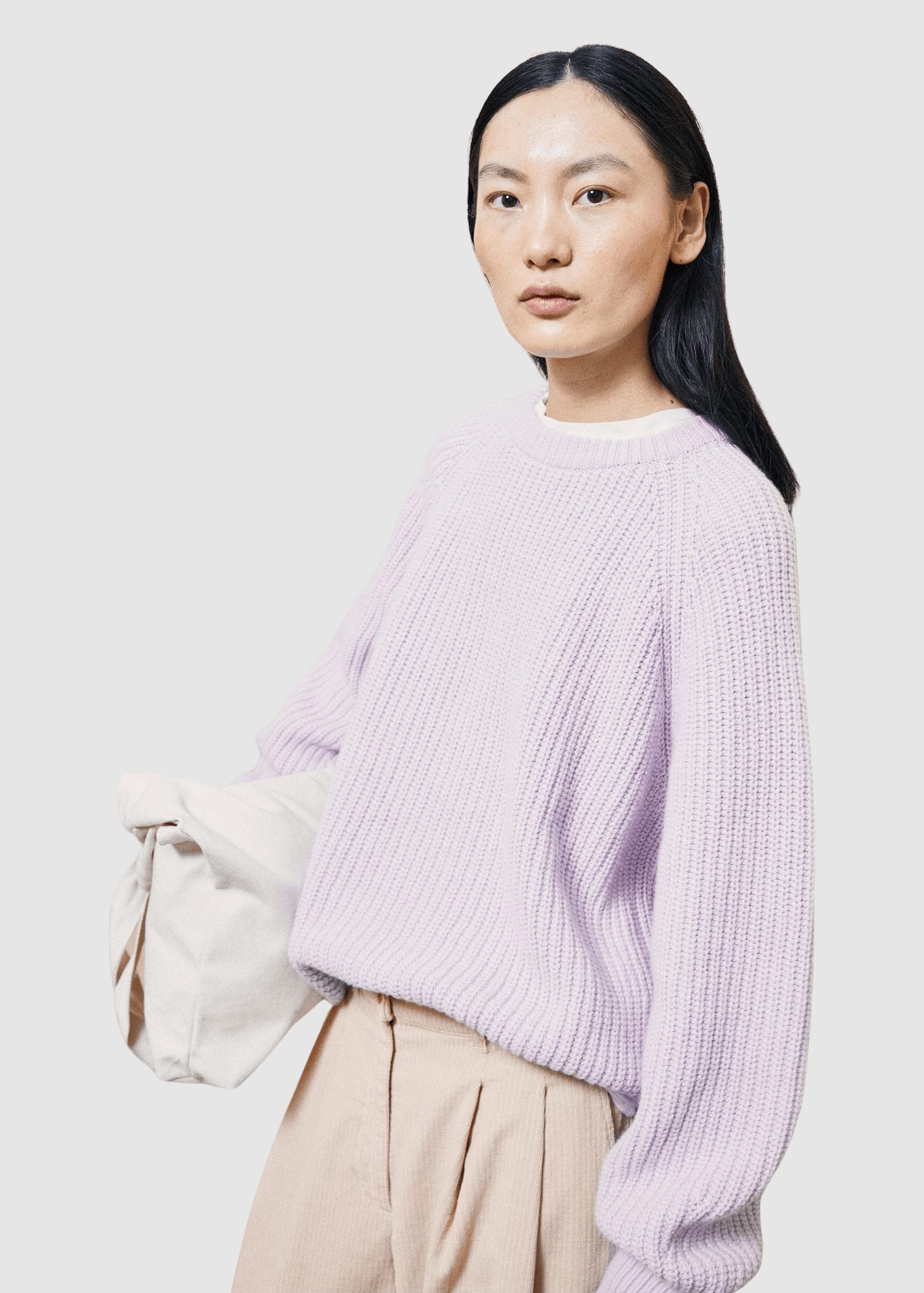 Rib Knit Sweater Moonlit Lilac