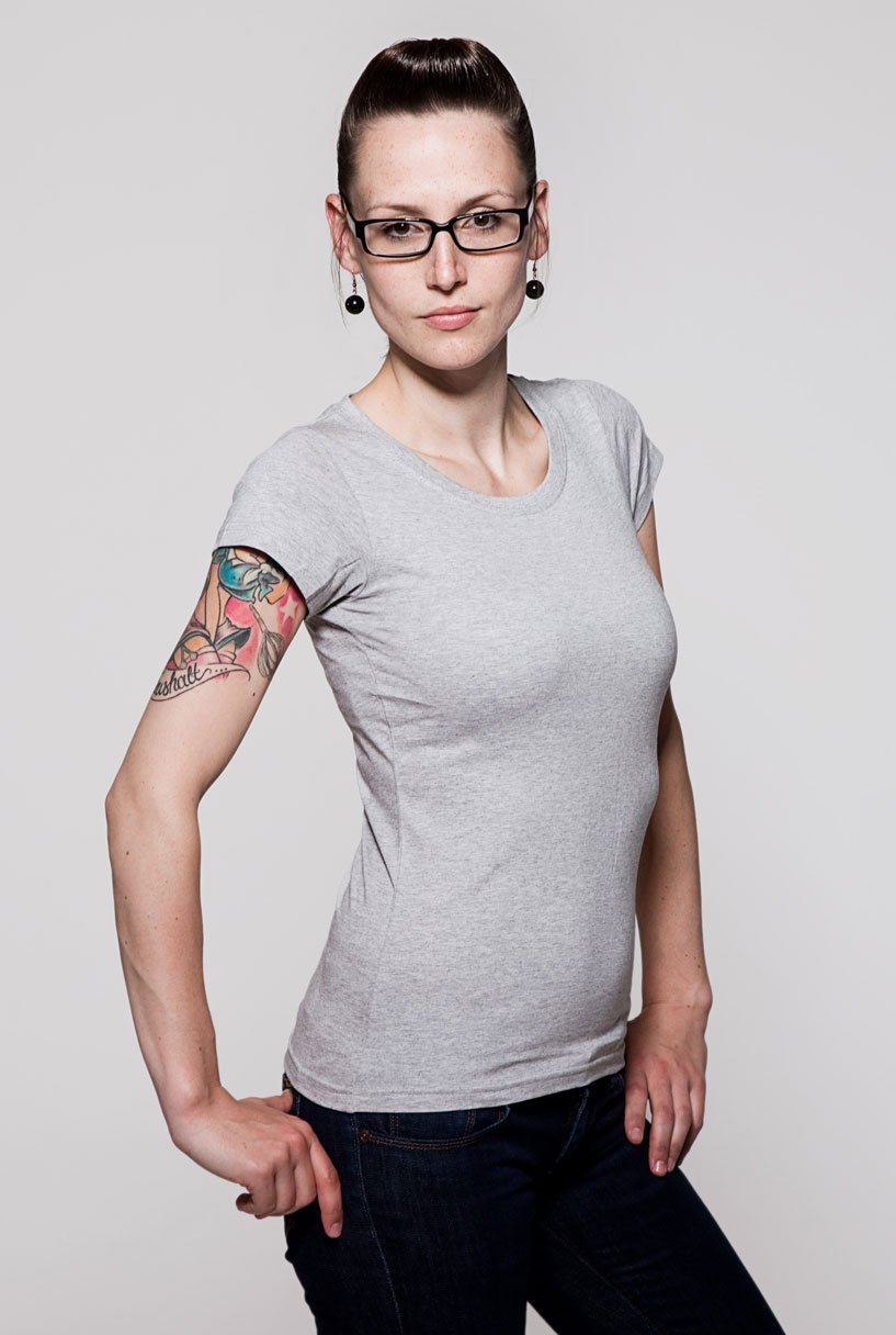 T-Shirt Rundausschnitt Grau Meliert T-Shirt Rundausschnitt Grau Meliert