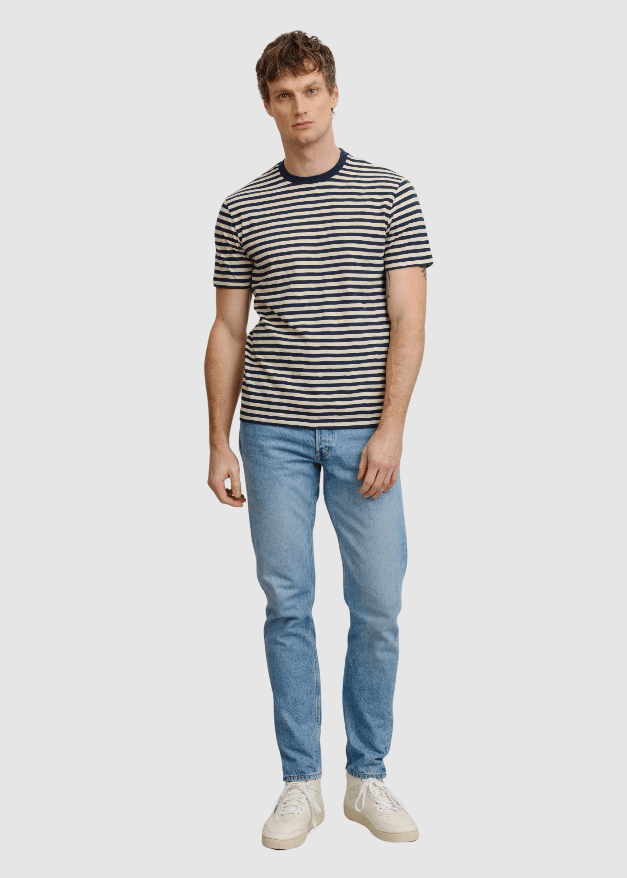 T-Shirt Delonix Stripes Dark Navy