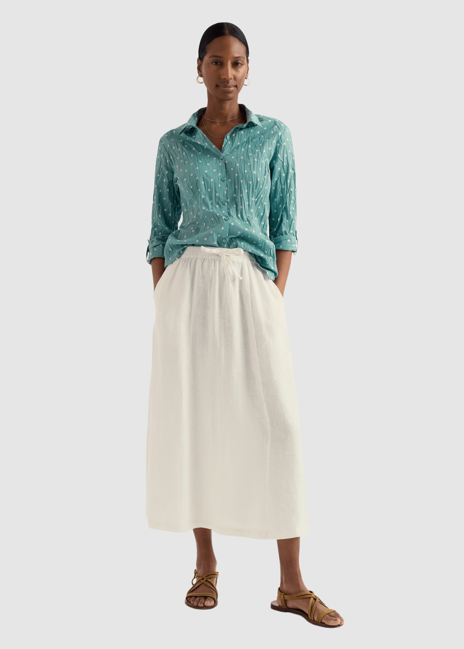 Larissa Shirt Little Sponge Spot Sardine