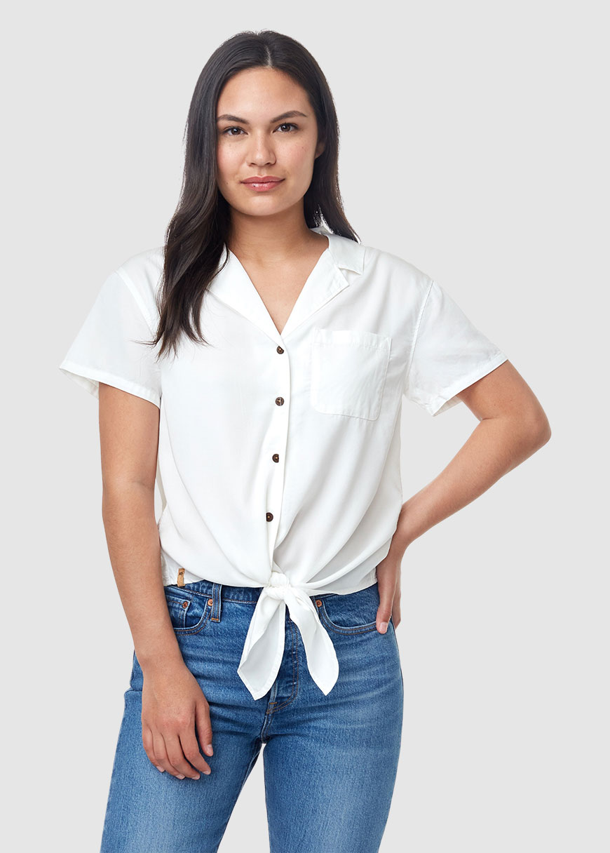 W Meander Tie Front Shirt W Meander Tie Front Shirt