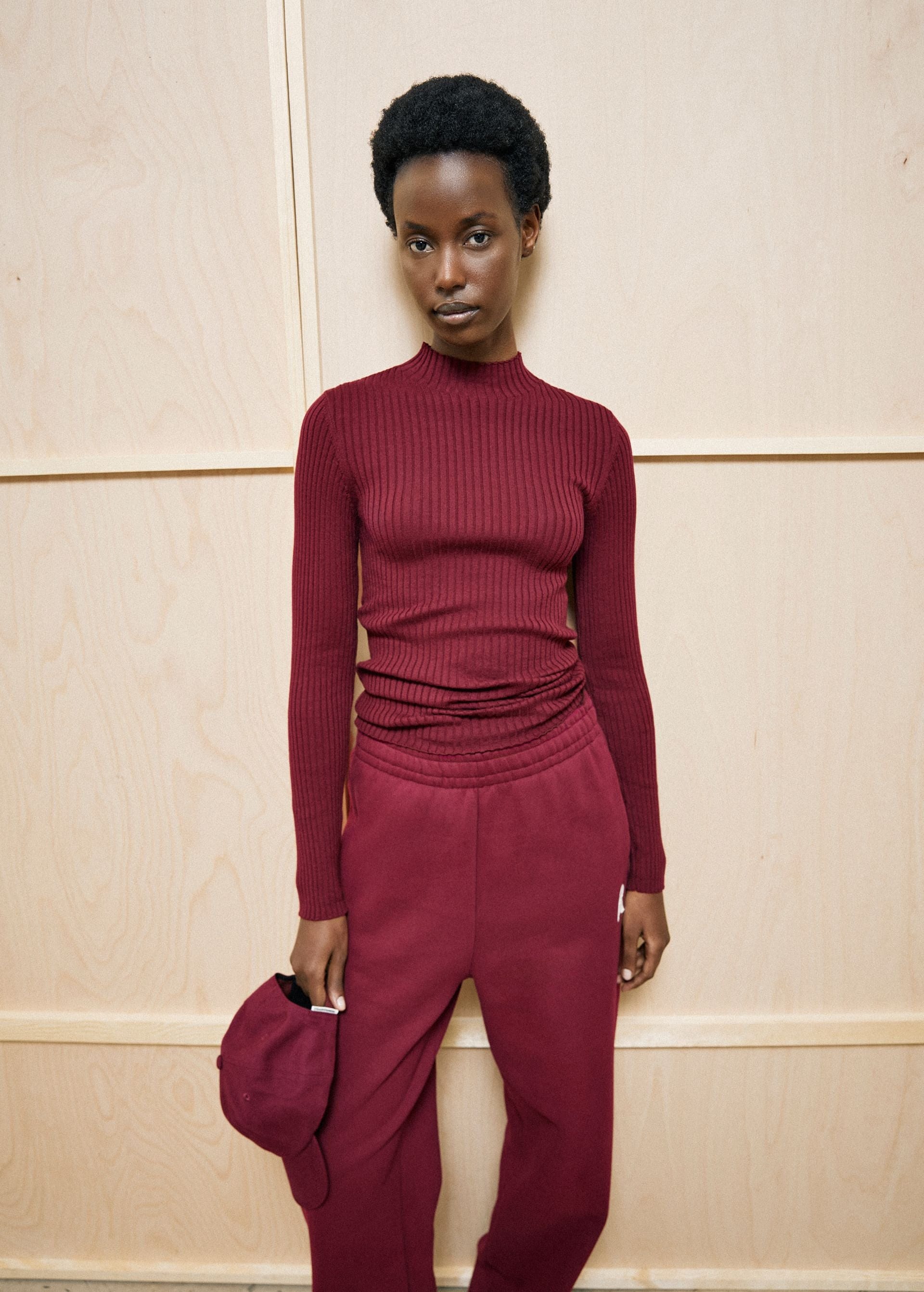 Alaania Knit Sweater Velvet Red