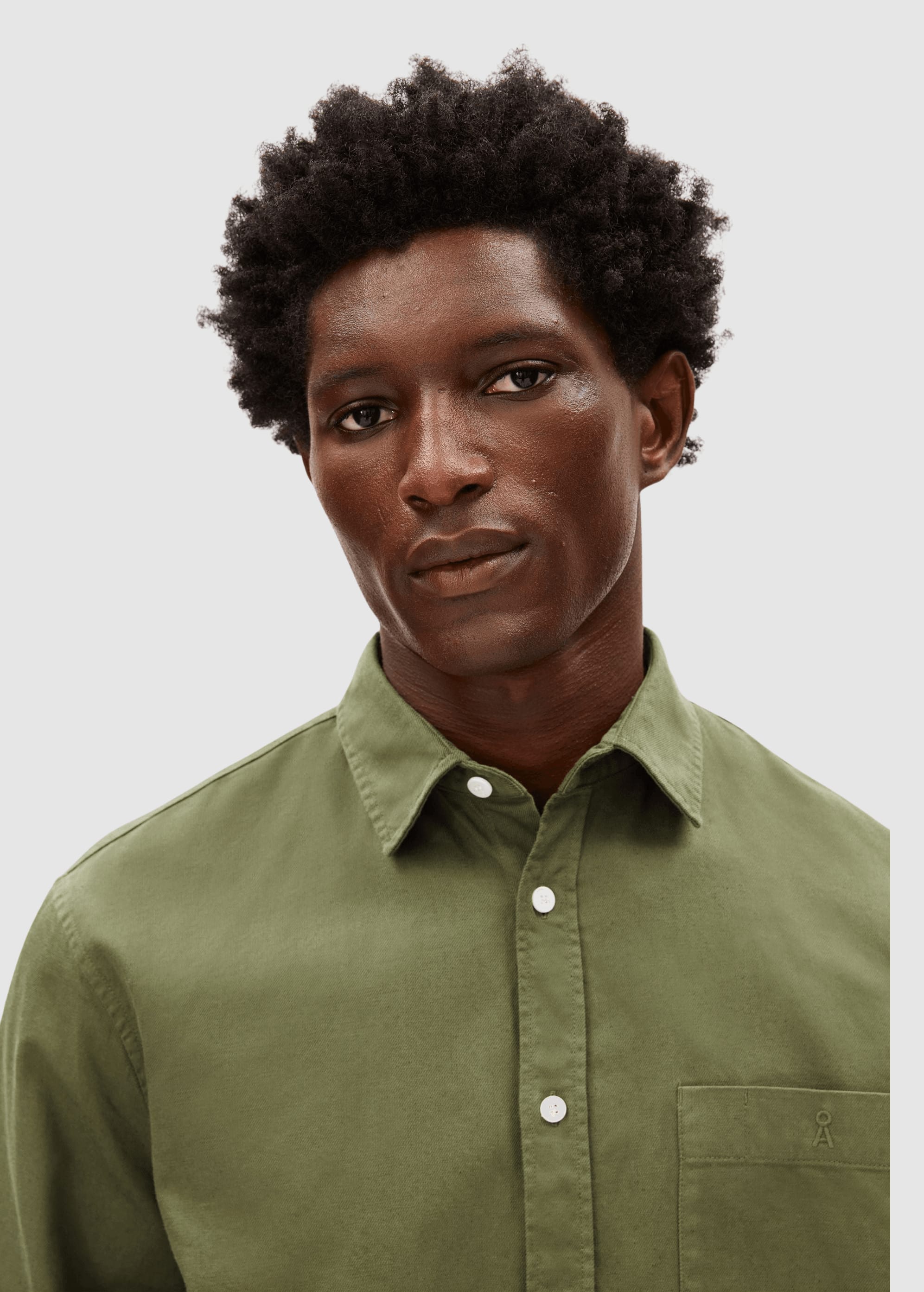 Gmt Dye Lino Longsleeve Shirt Fatigue Green