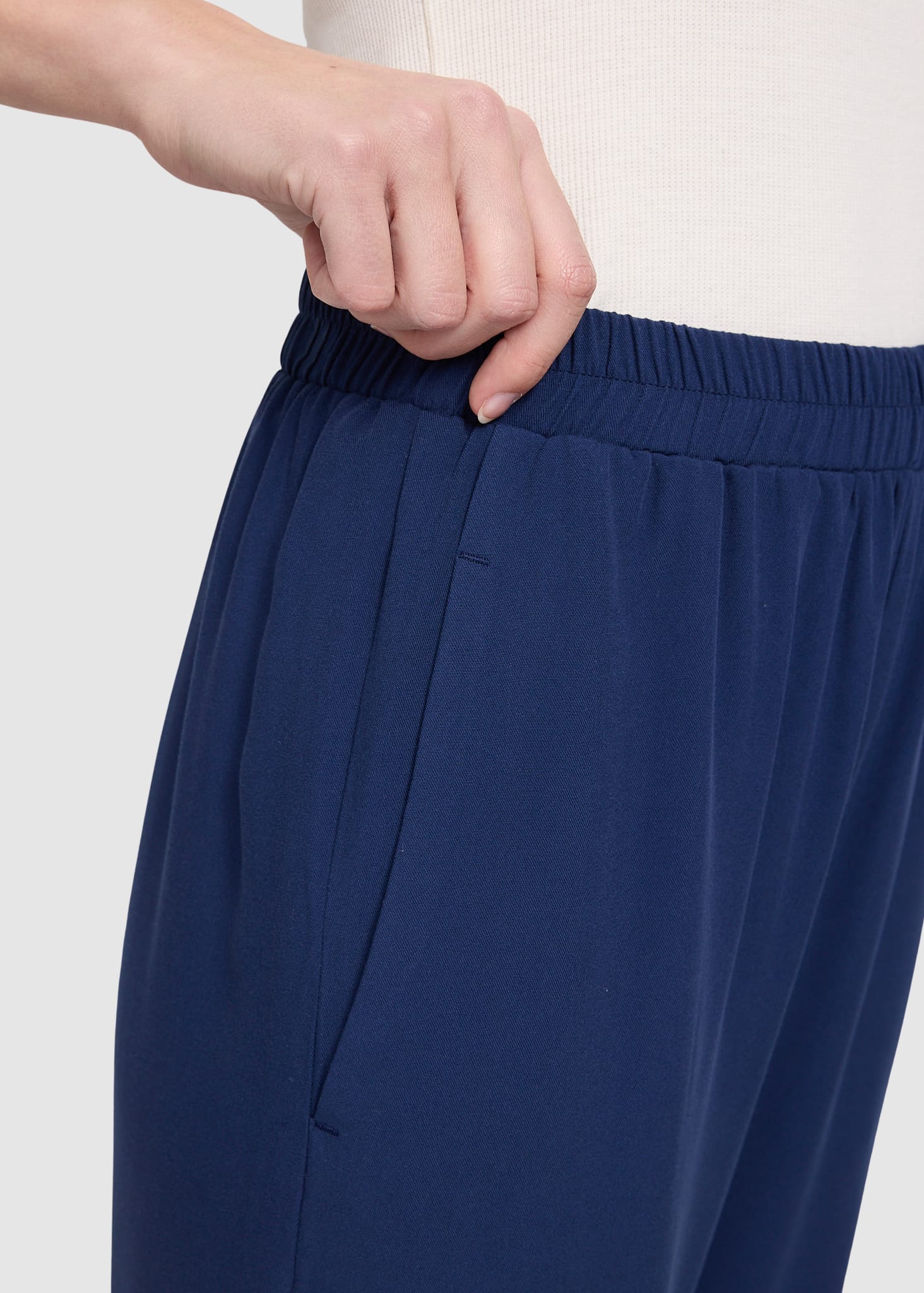 Straight Leg Viscose Pants Indigo