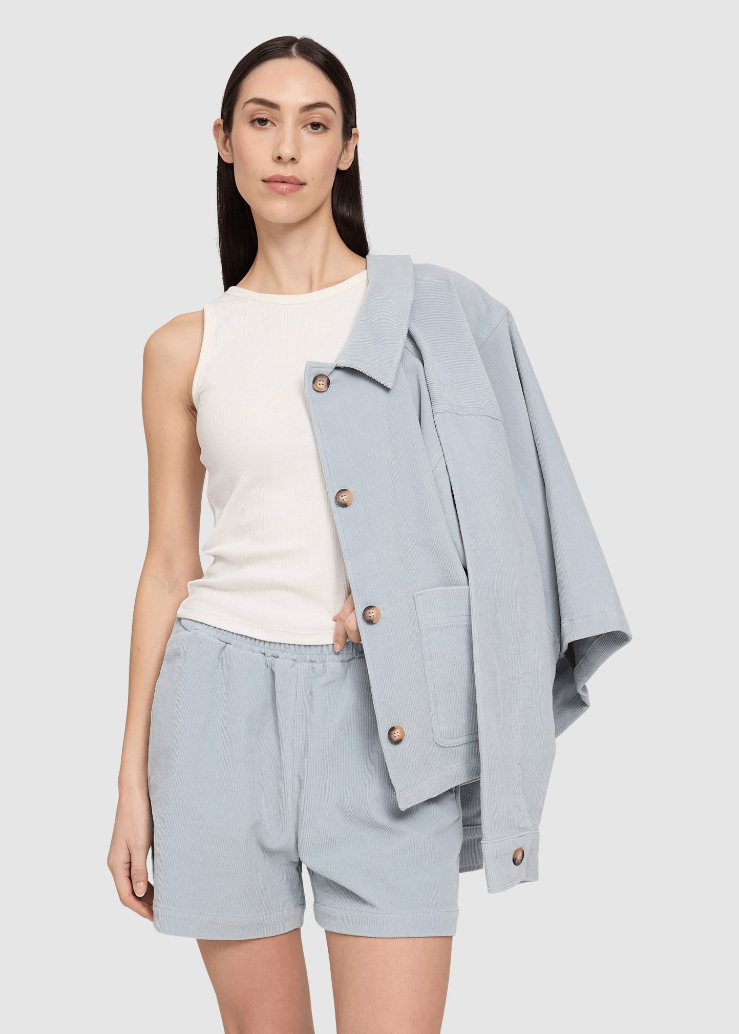 Corduroy Shorts Pearl Blue Corduroy Shorts Pearl Blue