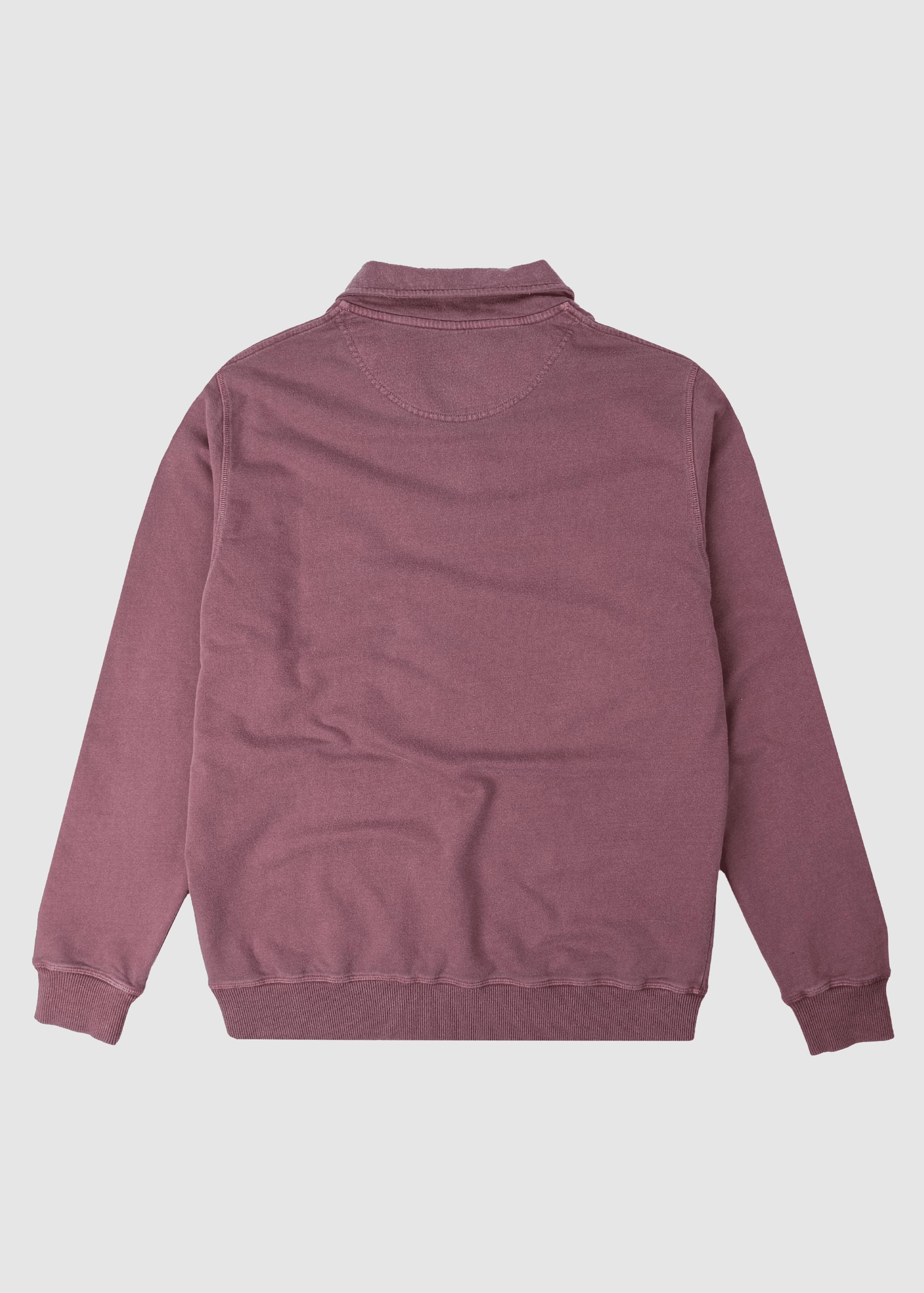 Sauce Pigment Dyed Quarter Zip Sweater Garnacha Red