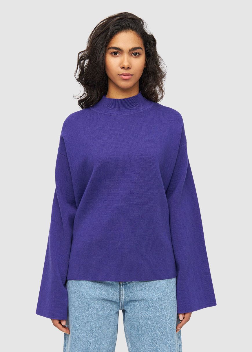 Cotton High Neck Knit