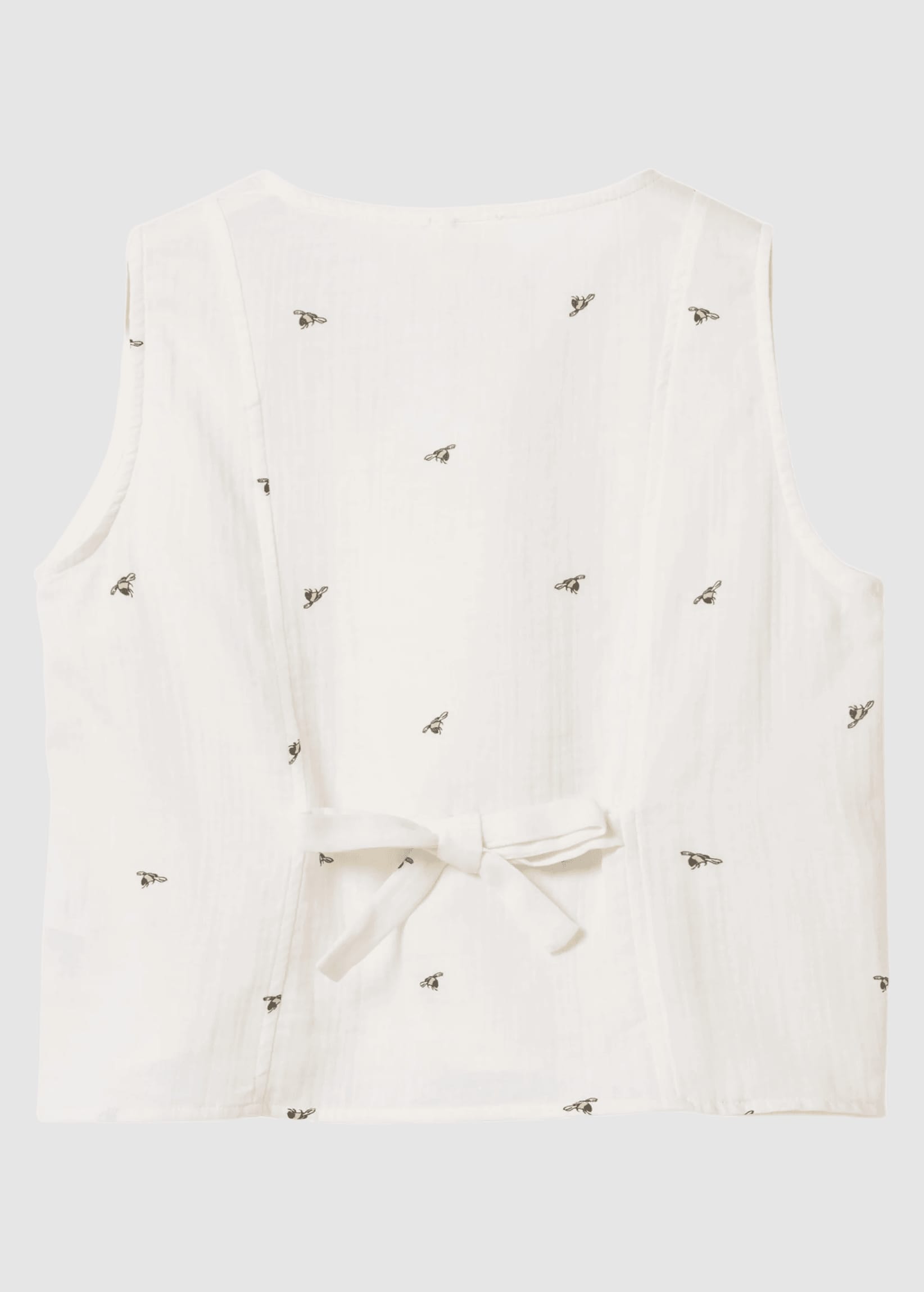 Bee Nice Vest Top White Bee Nice Vest Top White