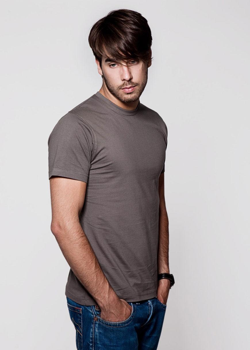 2fairtrade_basic_shirt_dark_grey_man8 T-Shirt Dark Gull