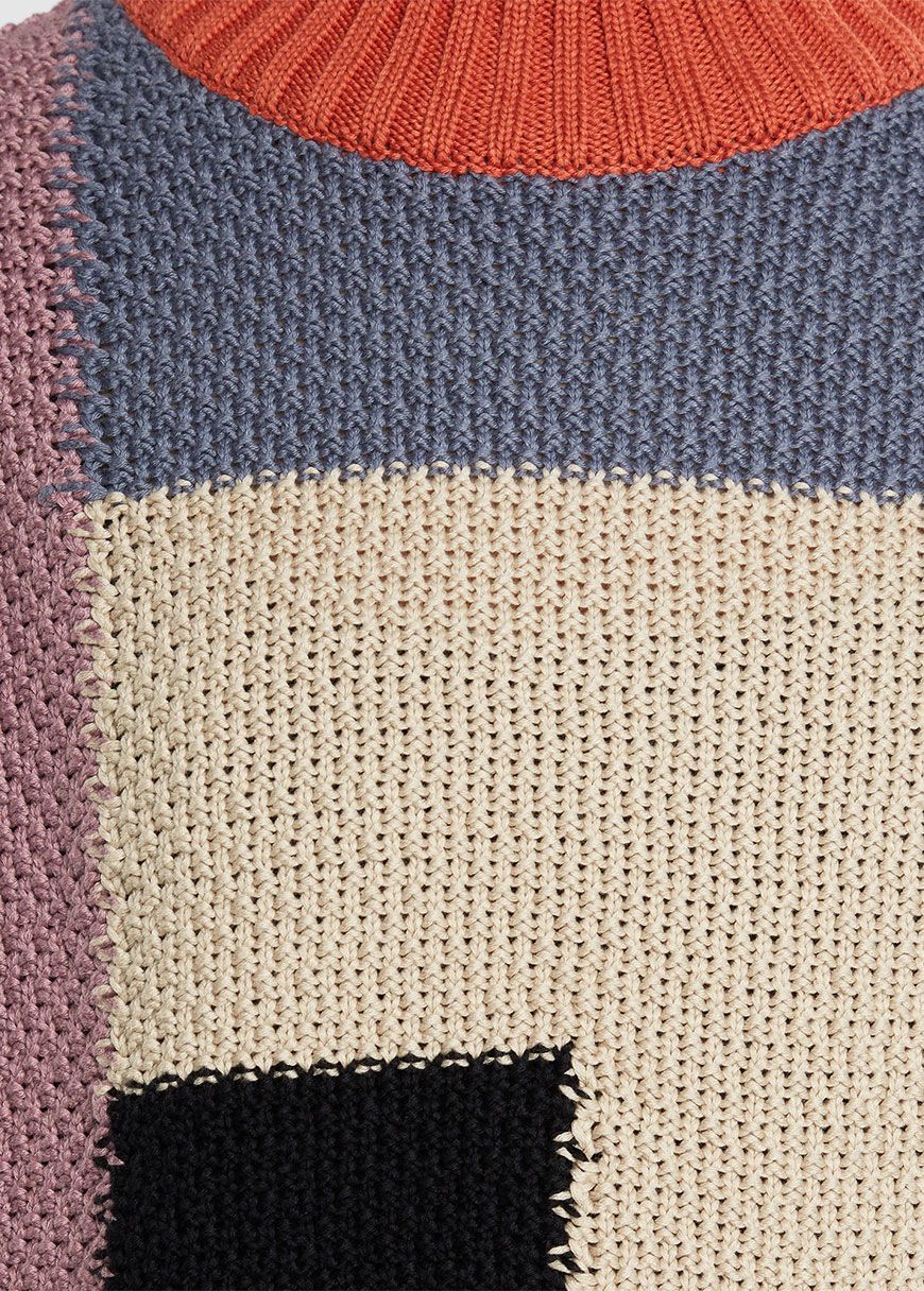 Sweater Knitted Rutbo Blocks Sweater Knitted Rutbo Blocks