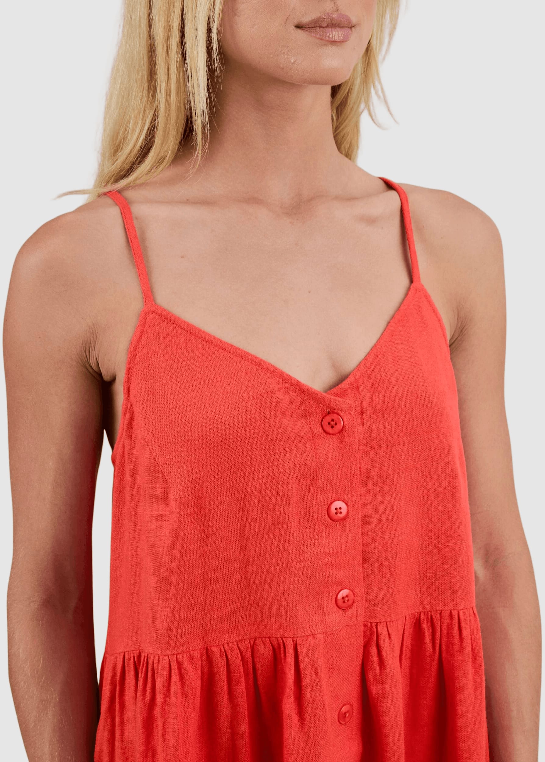 Strappy Loose Dress Coral