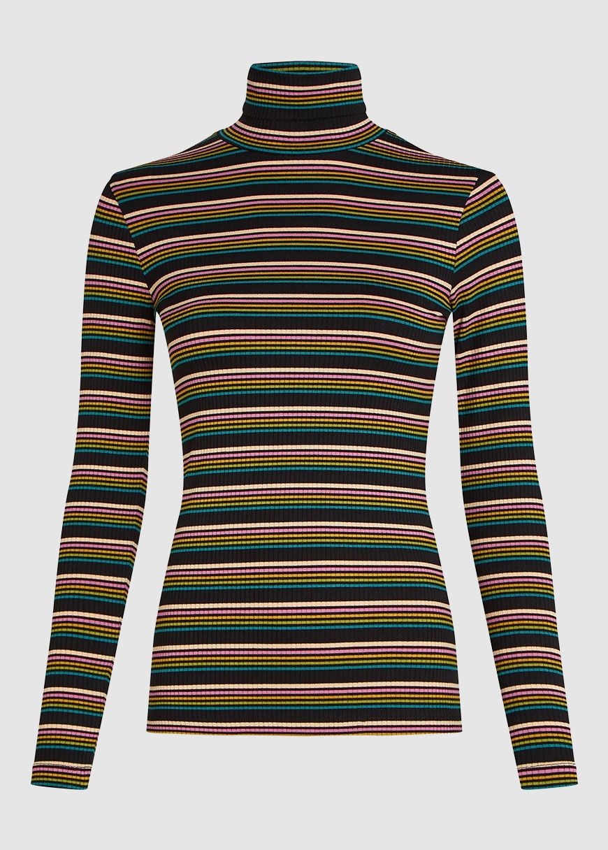 Rollneck Top Frostine Stripe