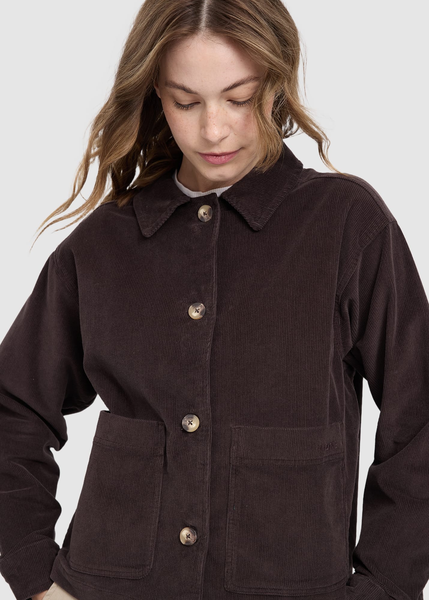 Corduroy Shacket Dark Chocolate