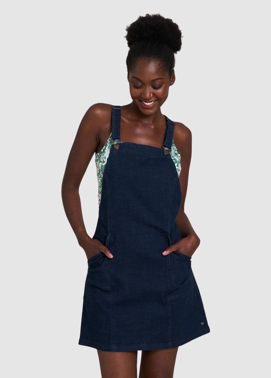 Latzkleid aus Bio-Denim Latzkleid aus Bio-Denim