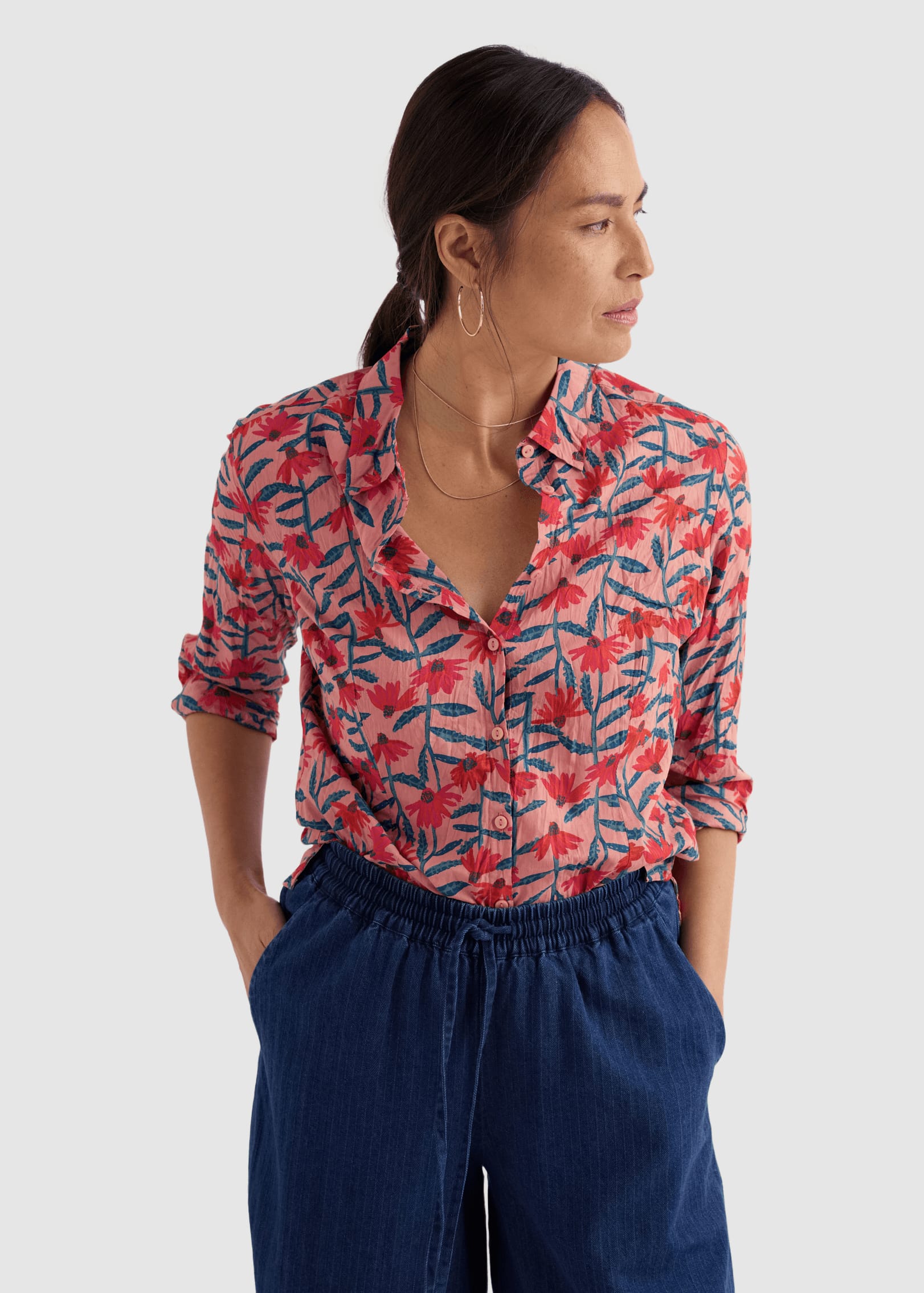 Larissa Shirt Echinacea Stems Rosehip