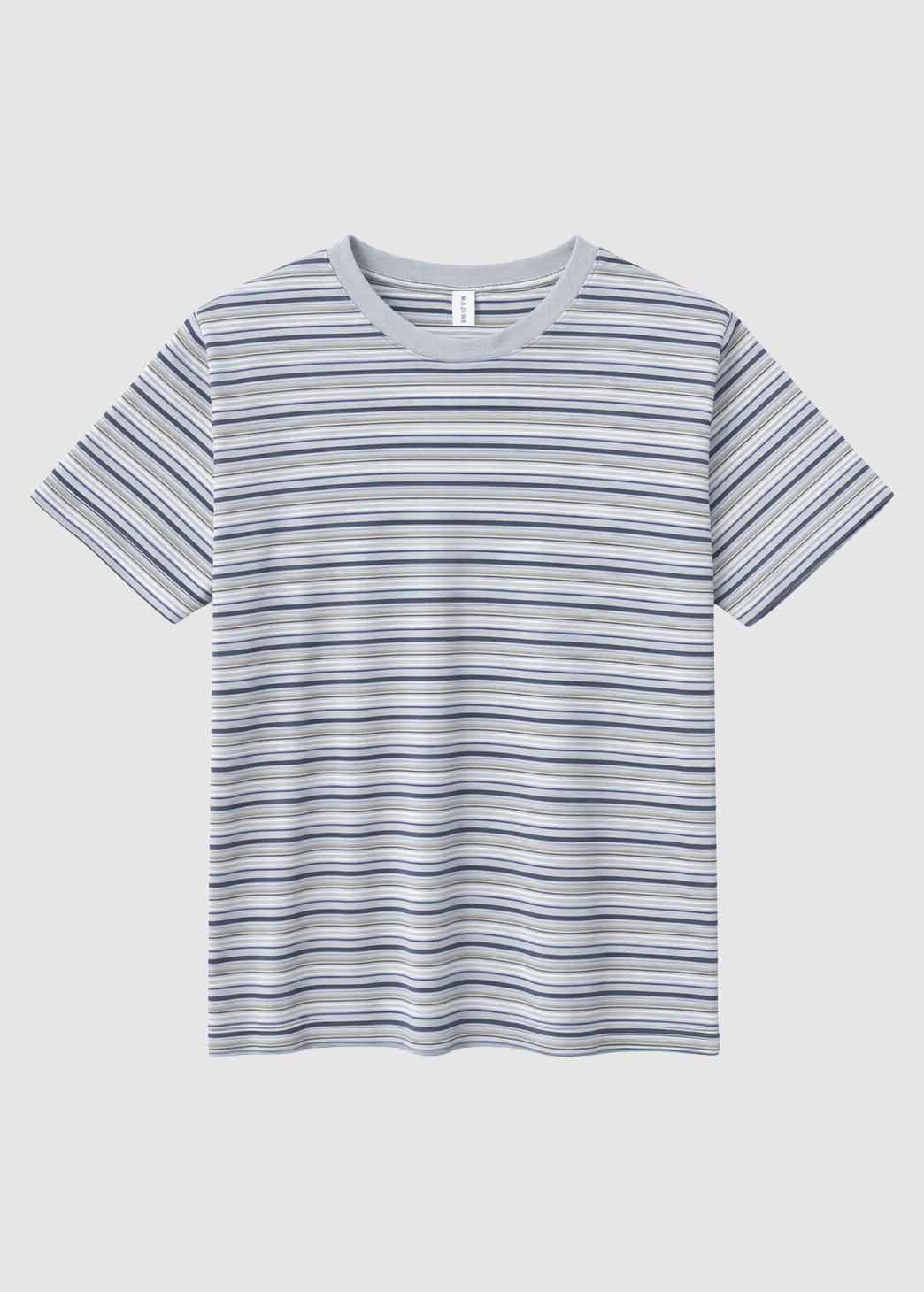 Retro Striped T-Shirt Ice Blue Multicolor Retro Striped T-Shirt Ice Blue Multicolor