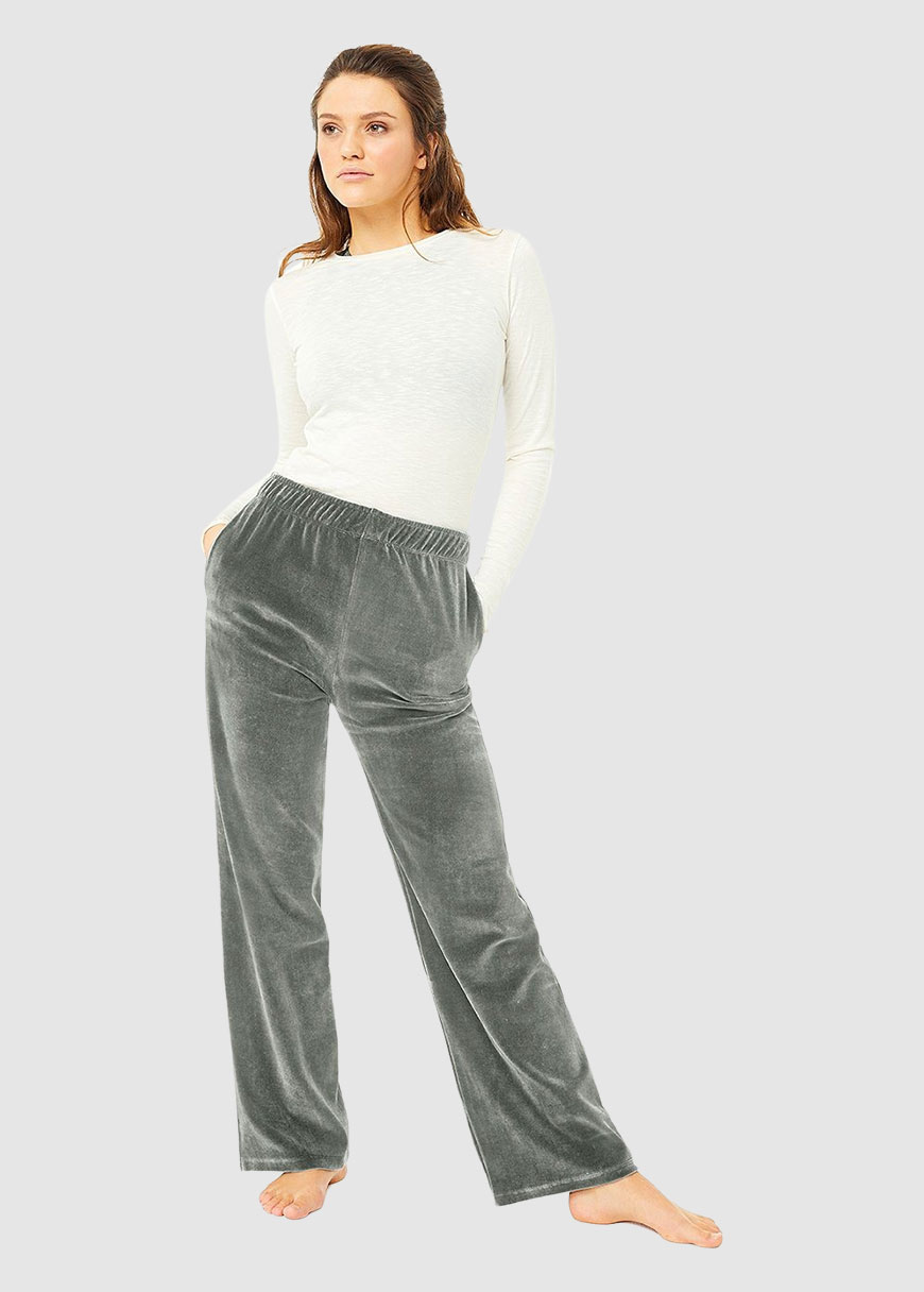 High Rise Velvet Pants