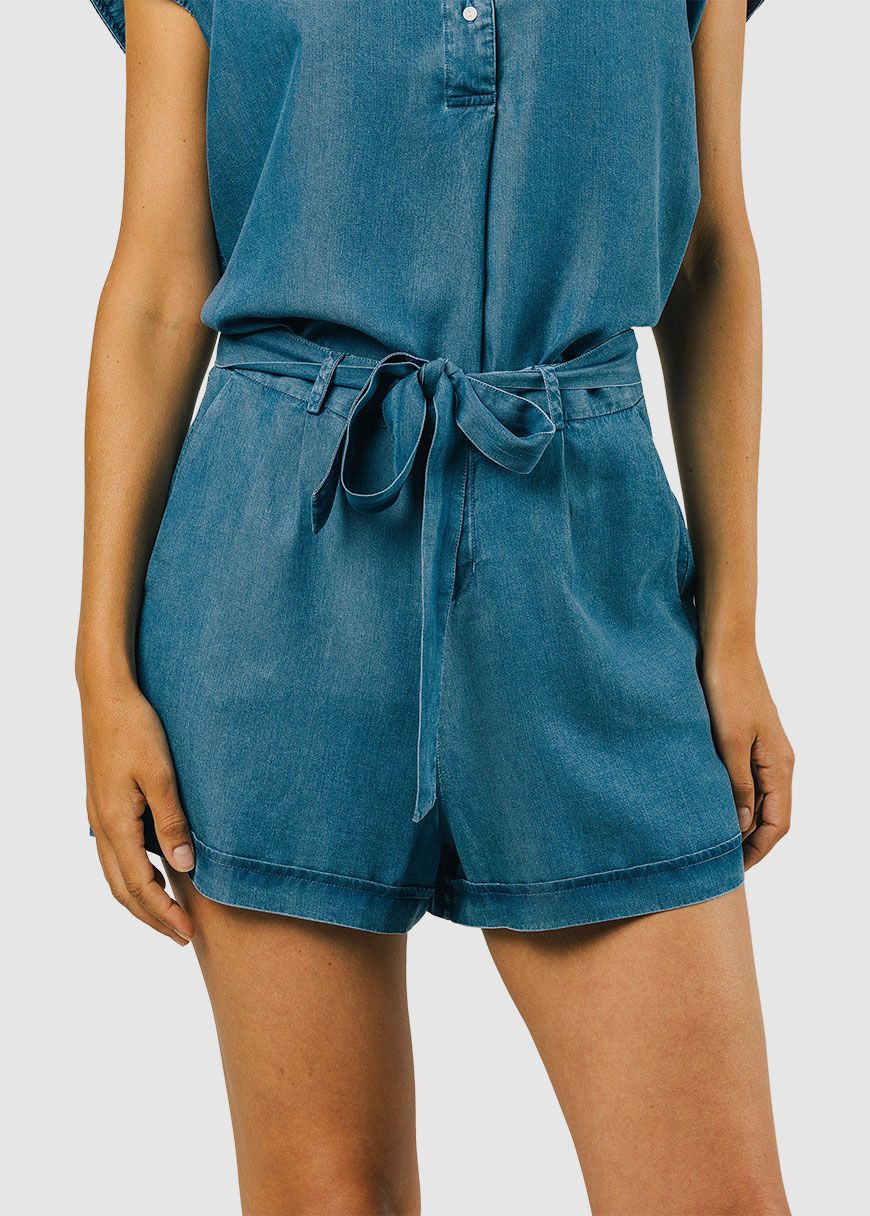 Indigo Belted Short