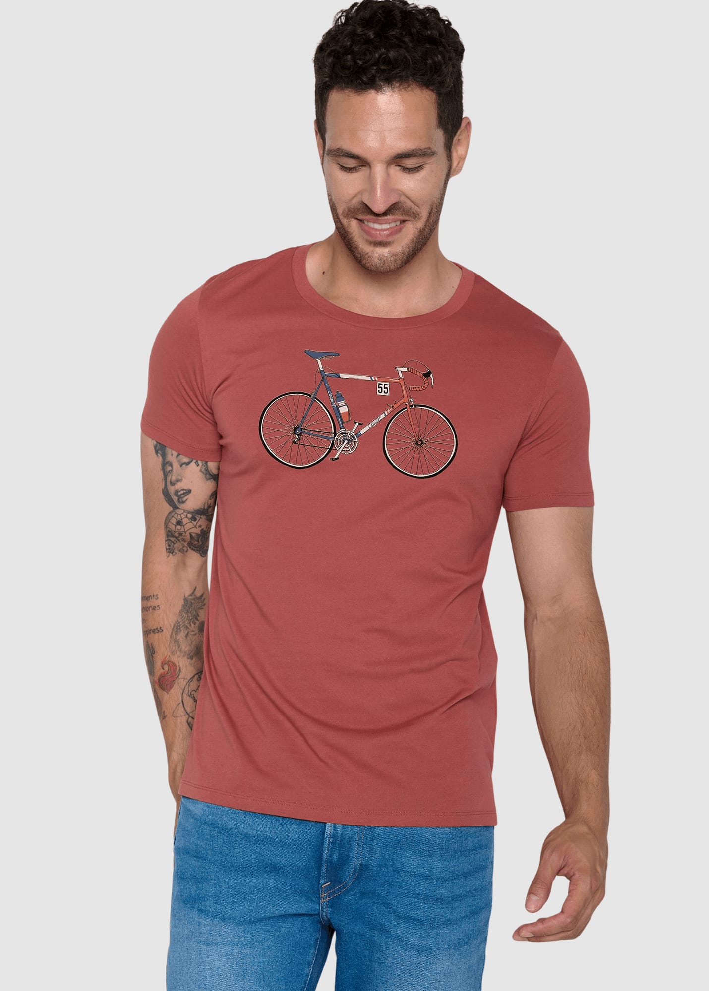 Bike Jacques Guide T-Shirt Sunset Red