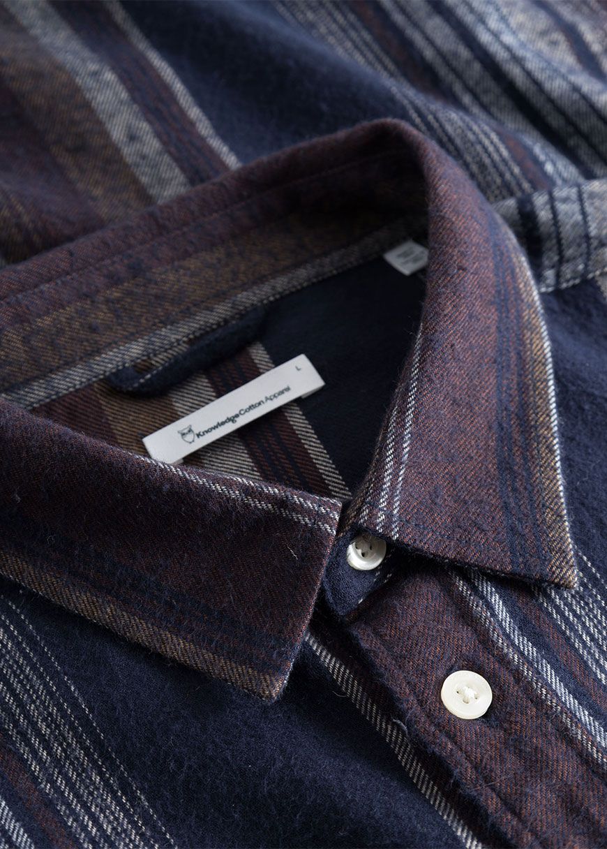 Loose Fit Double Layer Striped Shirt Loose Fit Double Layer Striped Shirt