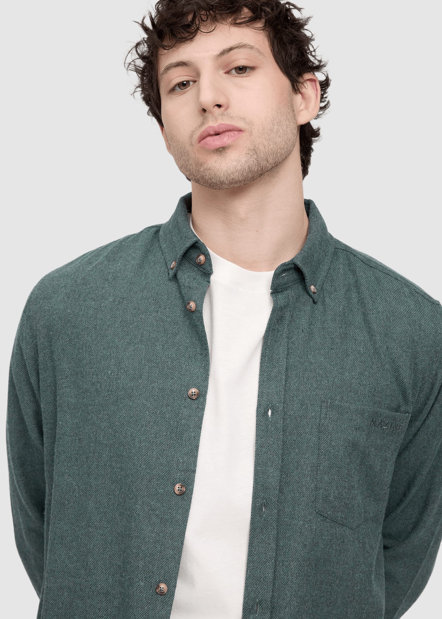 mazine-melange-flannel-shirt-bottle-melange-4.jpeg Melange Flannel Shirt Bottle Melange