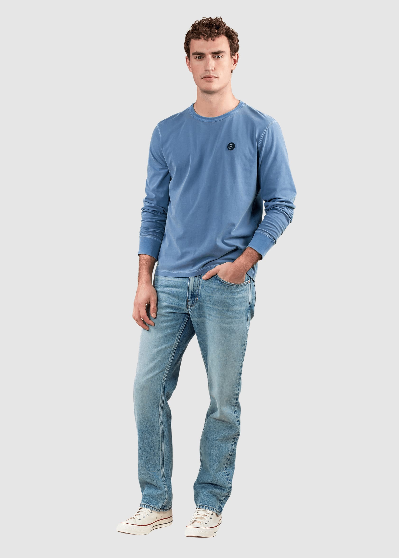 Mason Long Sleeve Steel Blue