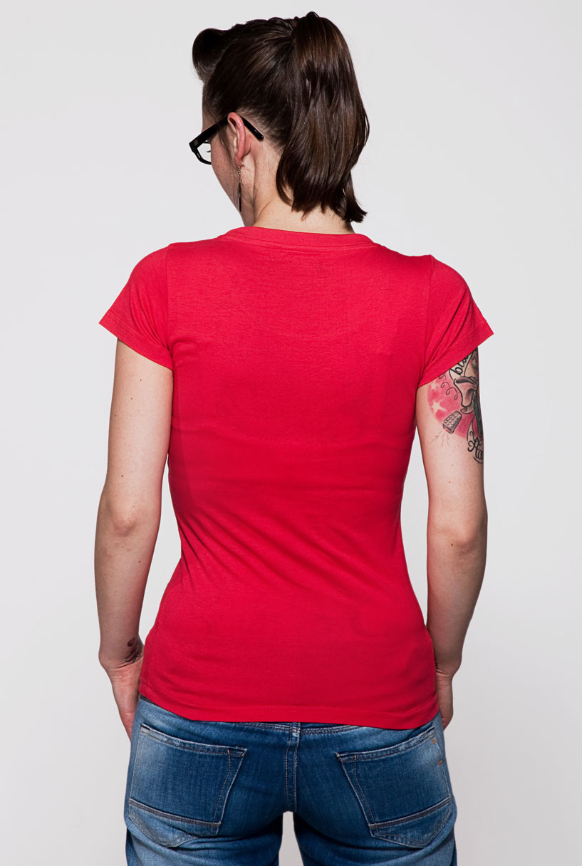 T-Shirt Rundausschnitt Rot