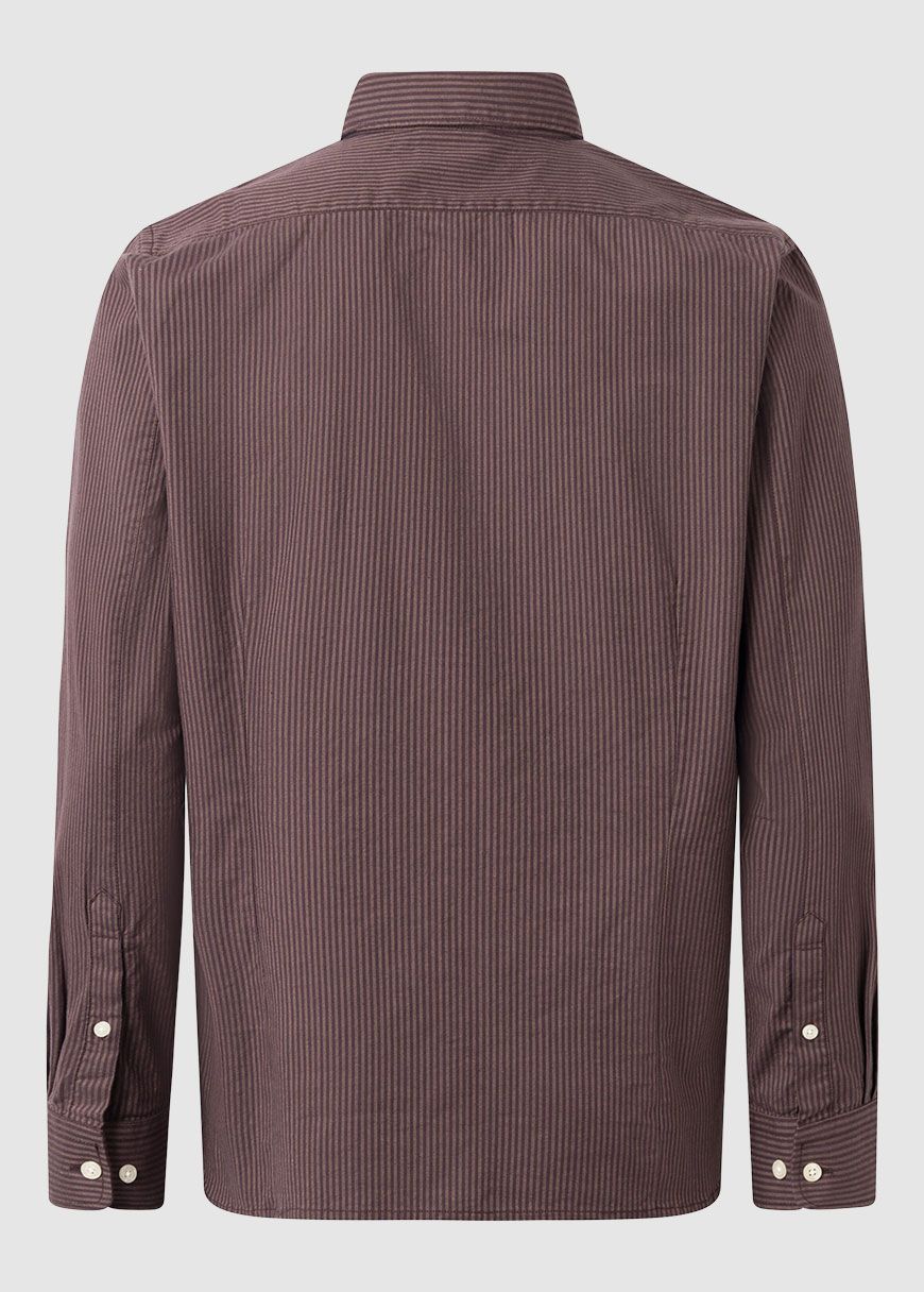 Costom Tailored Fit Striped Oxford Shirt