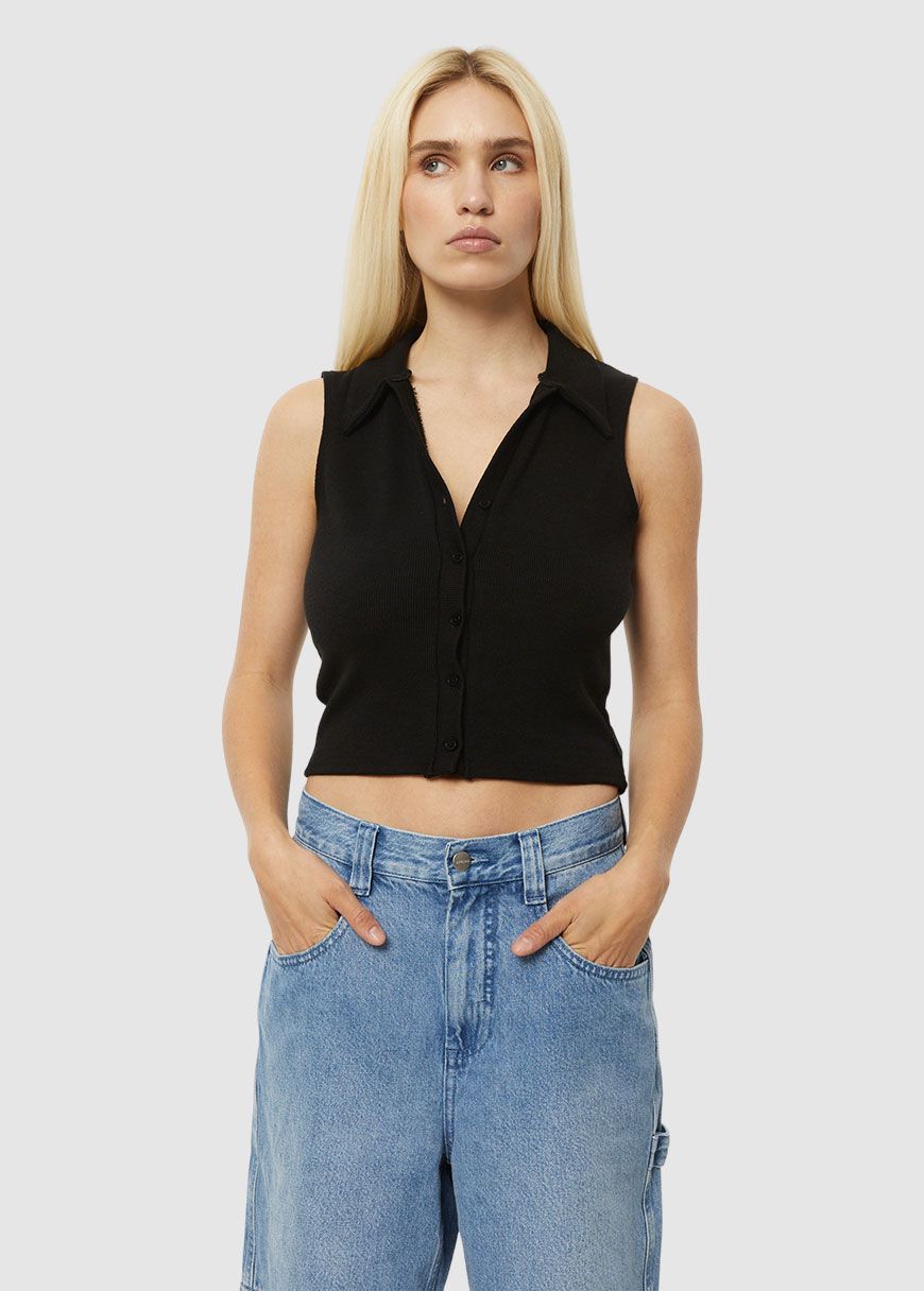 Eliza Hemp Rib Sleeveless Shirt Eliza Hemp Rib Sleeveless Shirt