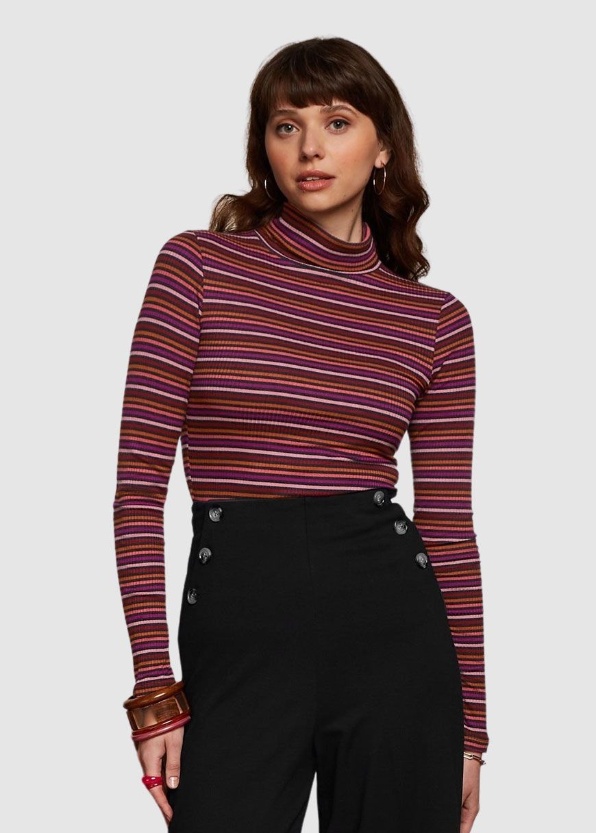 Rollneck Top Rolla Stripe