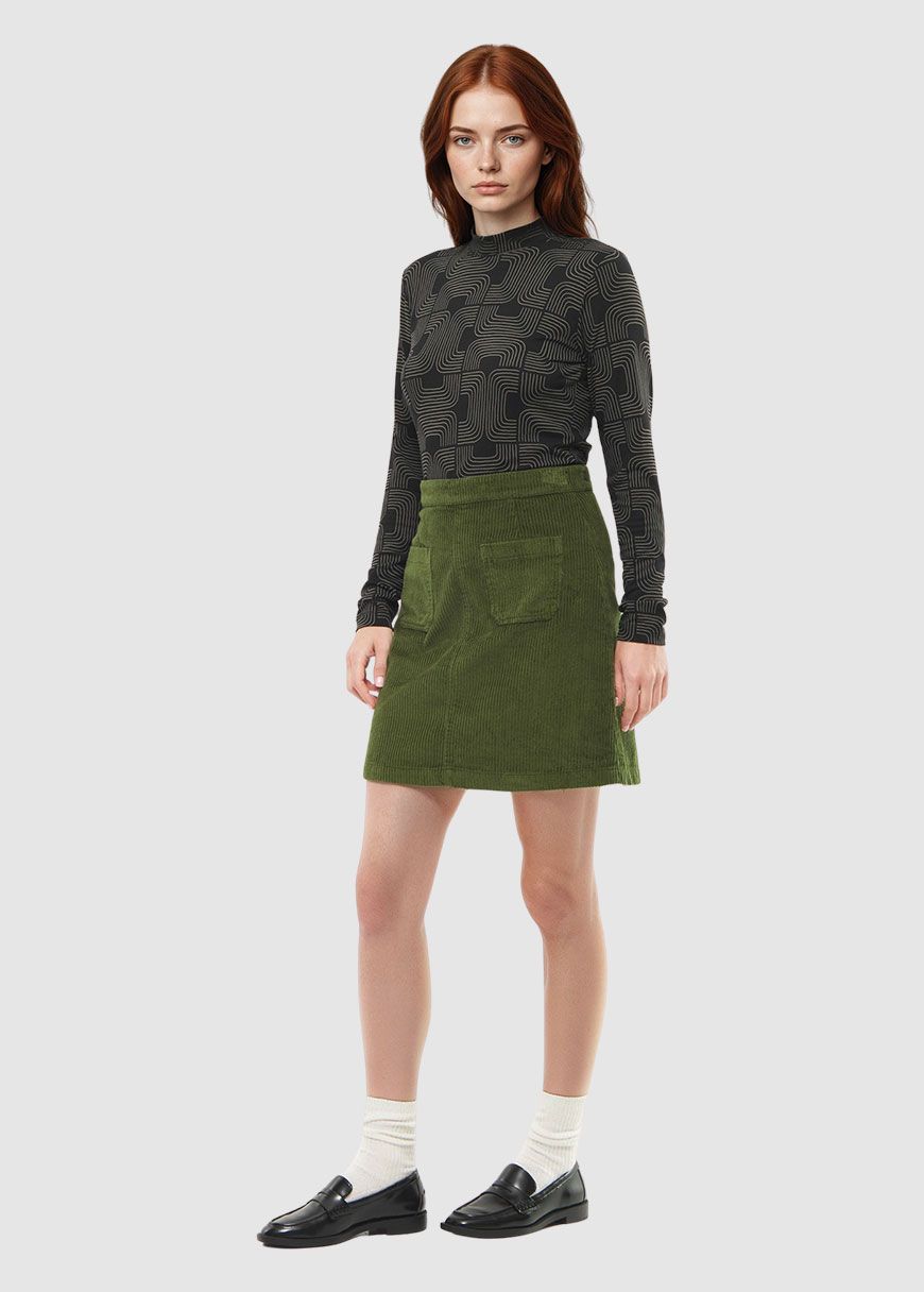 mademoiselle_yeye_wild_rib_mini_skirt_AW_25_YEYE_G52402_Green_2_22d20674e9 Wild Rib Mini Skirt