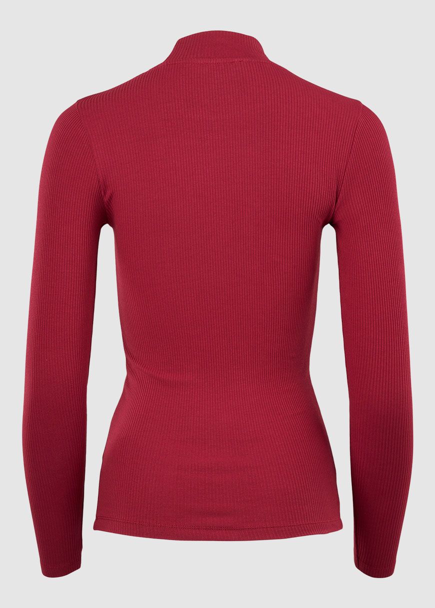 Rib High Neck LS Rib High Neck LS