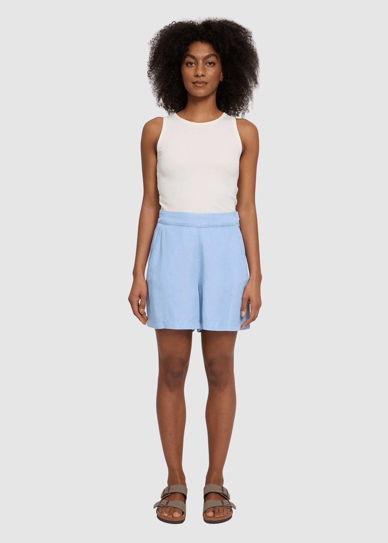 Tencel Shorts Light Blue Wash Tencel Shorts Light Blue Wash