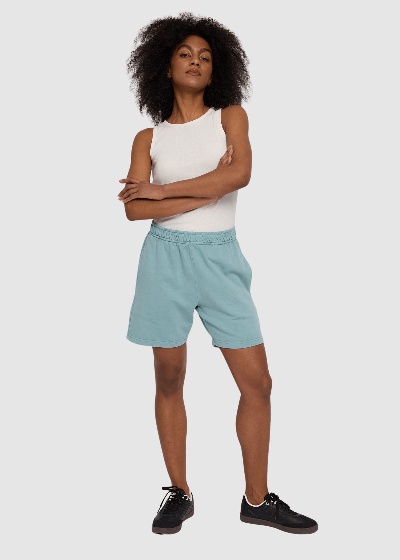 Genderless Natural Dye Sweat Shorts Natural Dye Turquoise Genderless Natural Dye Sweat Shorts Natural Dye Turquoise