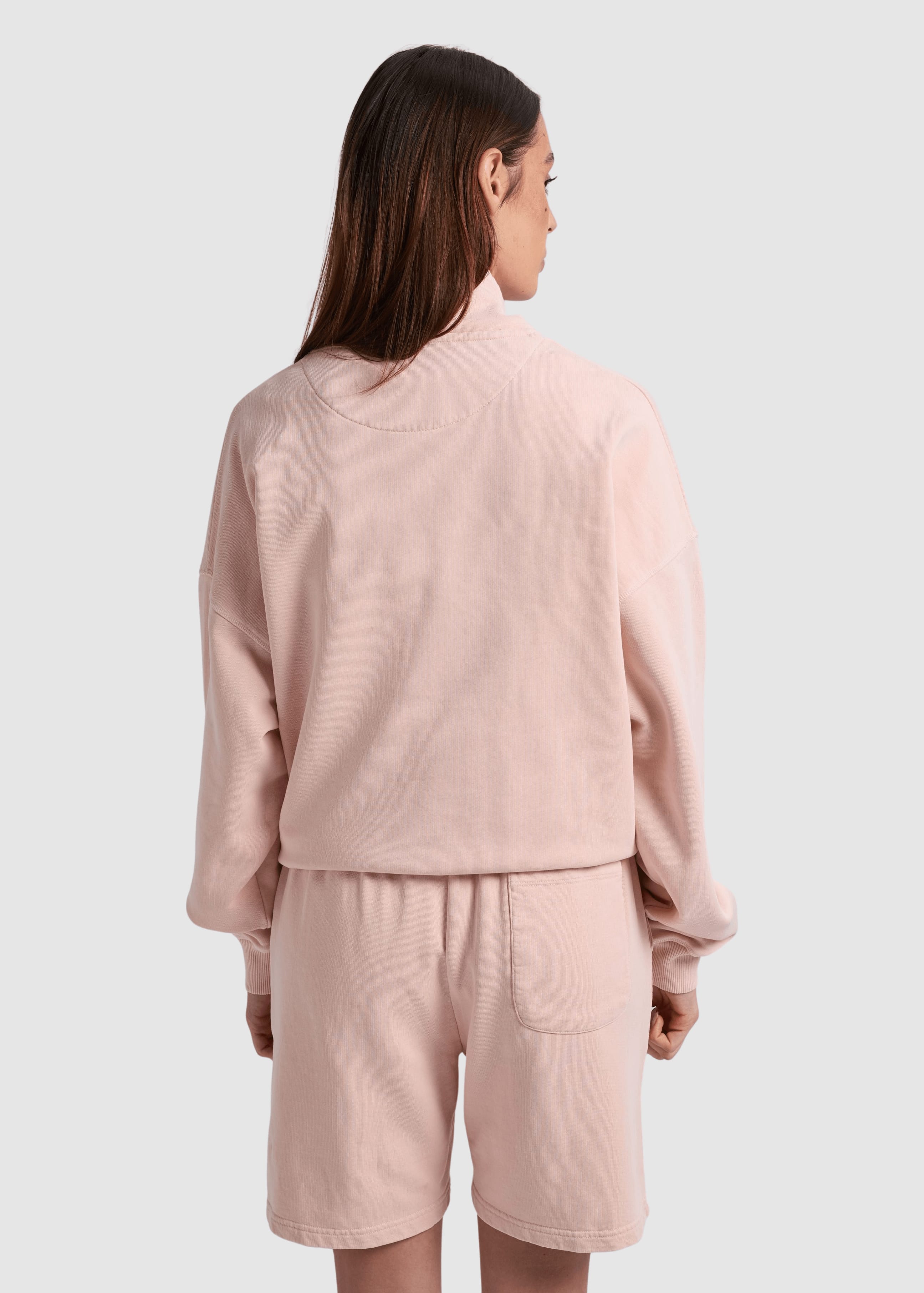 trendsplant-women-s-sunwashed-essential-quarter-zip-sweatshirt-lotus-pink-2.jpeg Women's Sunwashed Essential Quarter Zip Sweatshirt Lotus Pink