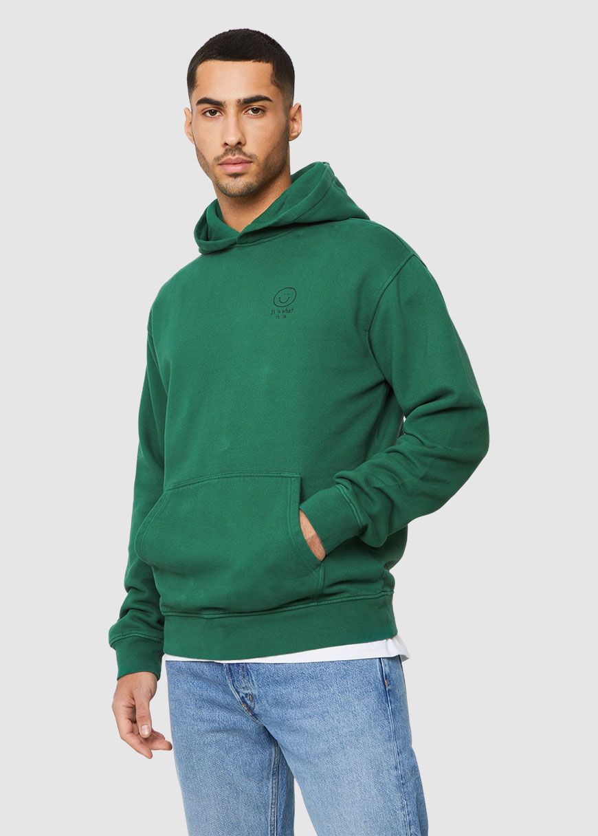 Hoodie Olive Smiley Hoodie Olive Smiley