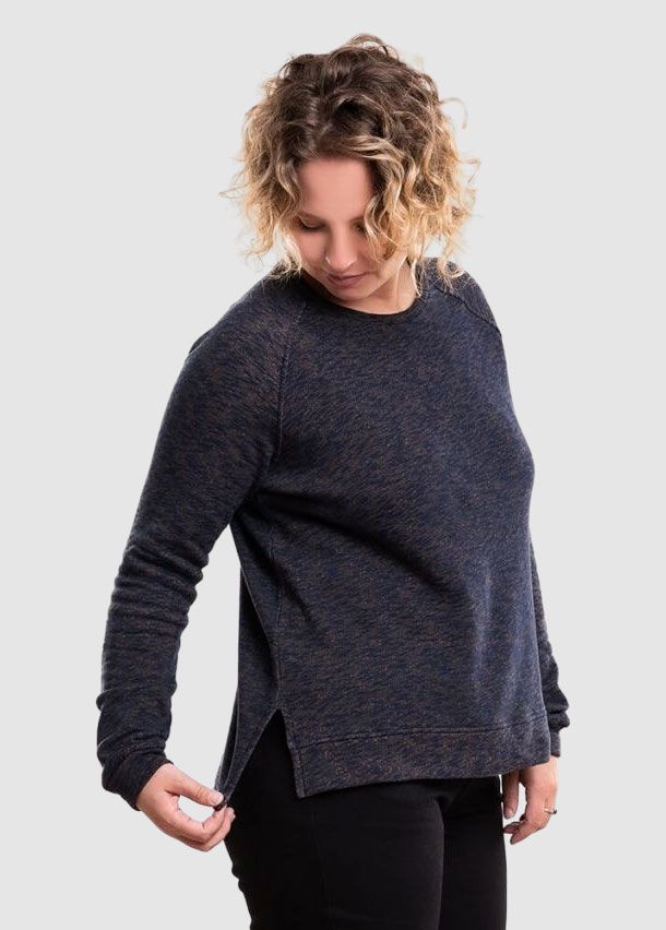 Fine-Eco Slitted Pullover