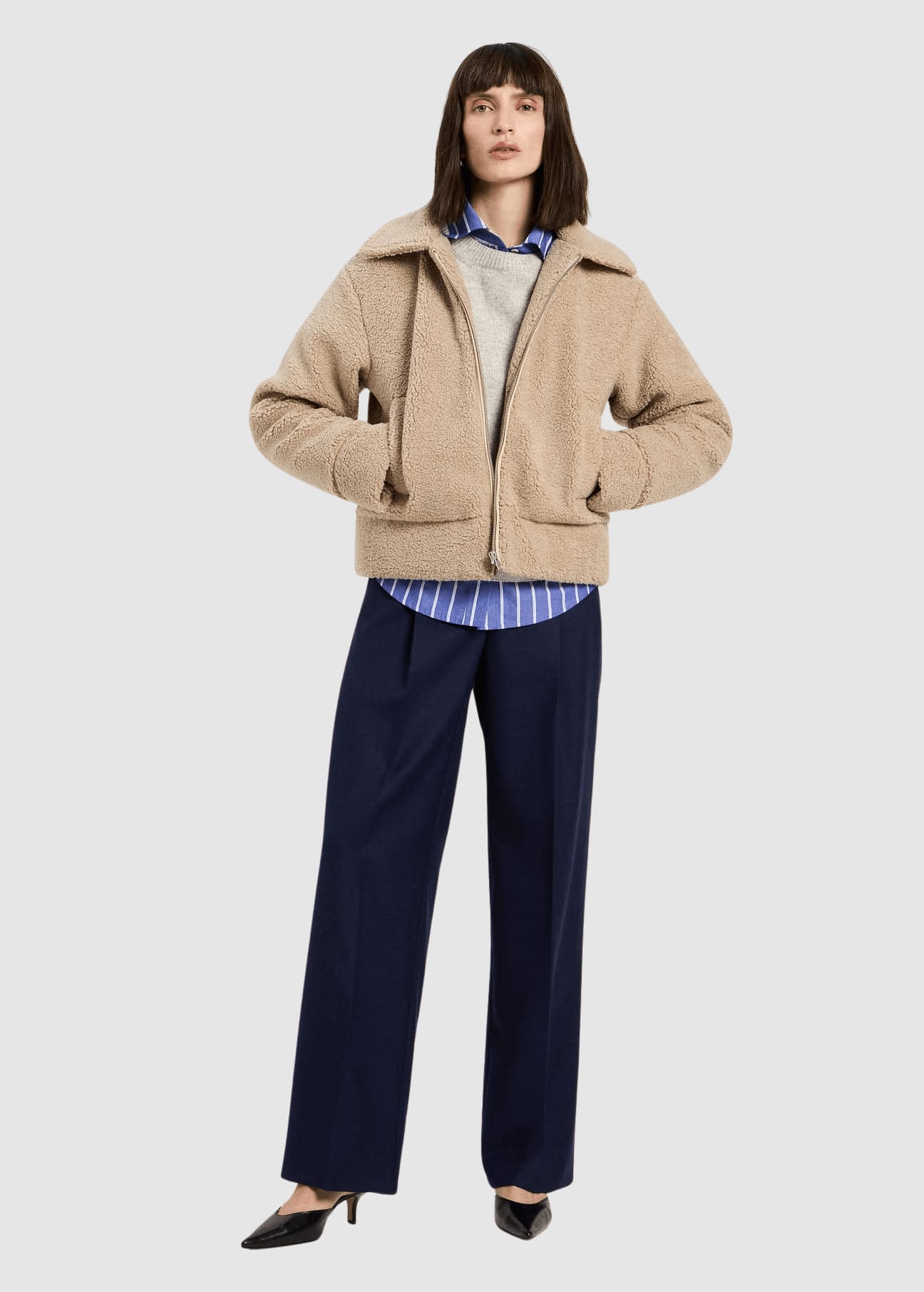 Teddyjacke Grs Chalk