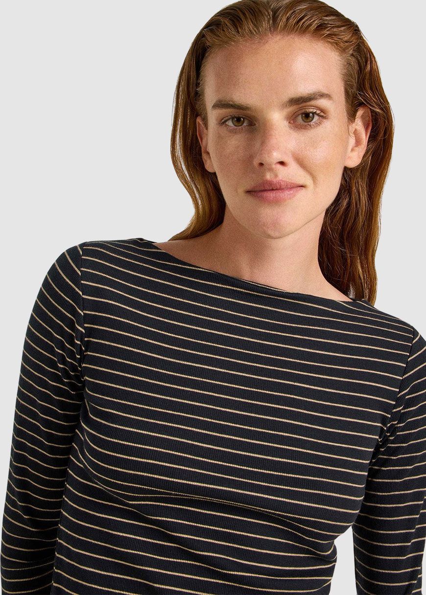 U-Bootshirt mit Streifen U-Bootshirt mit Streifen